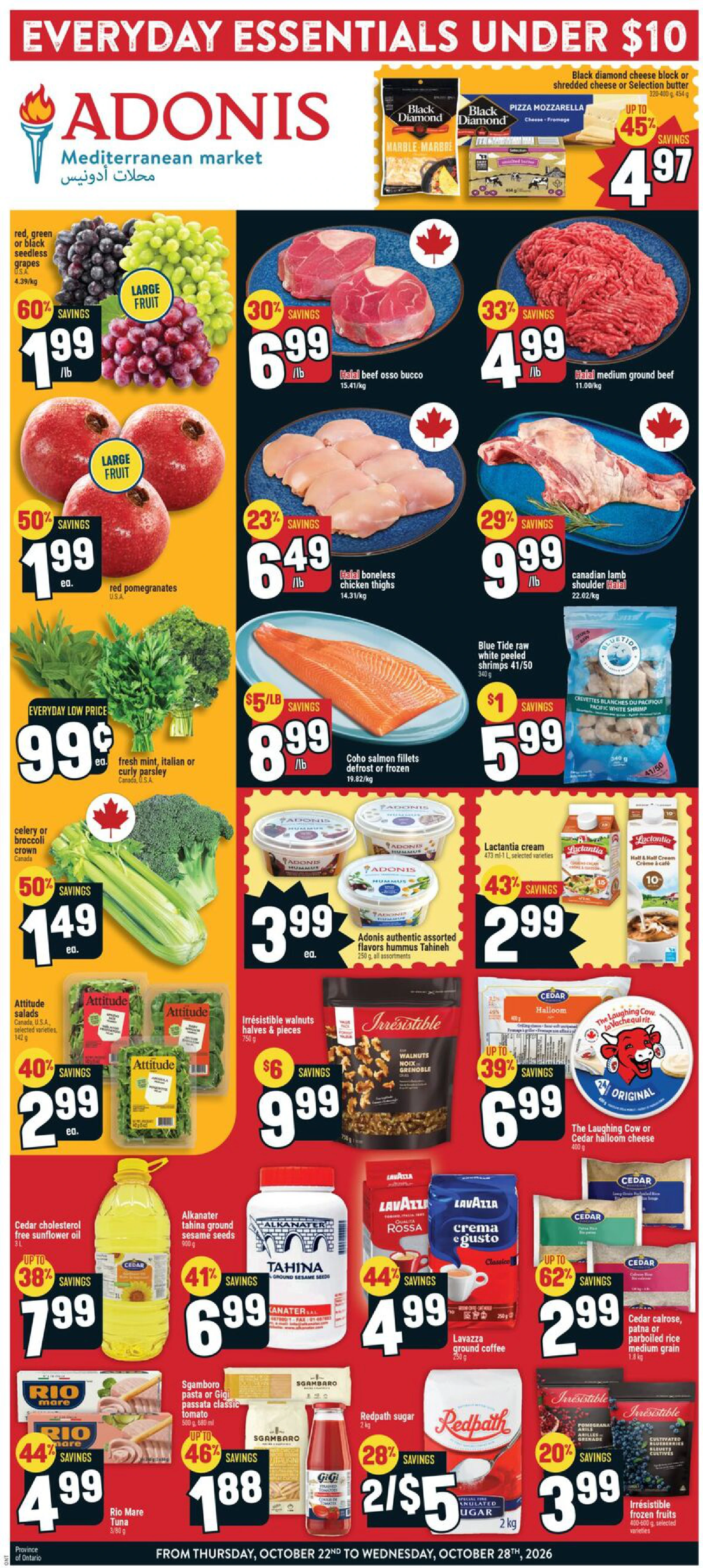 Adonis Ontario Weekly Flyer ON - Page 1