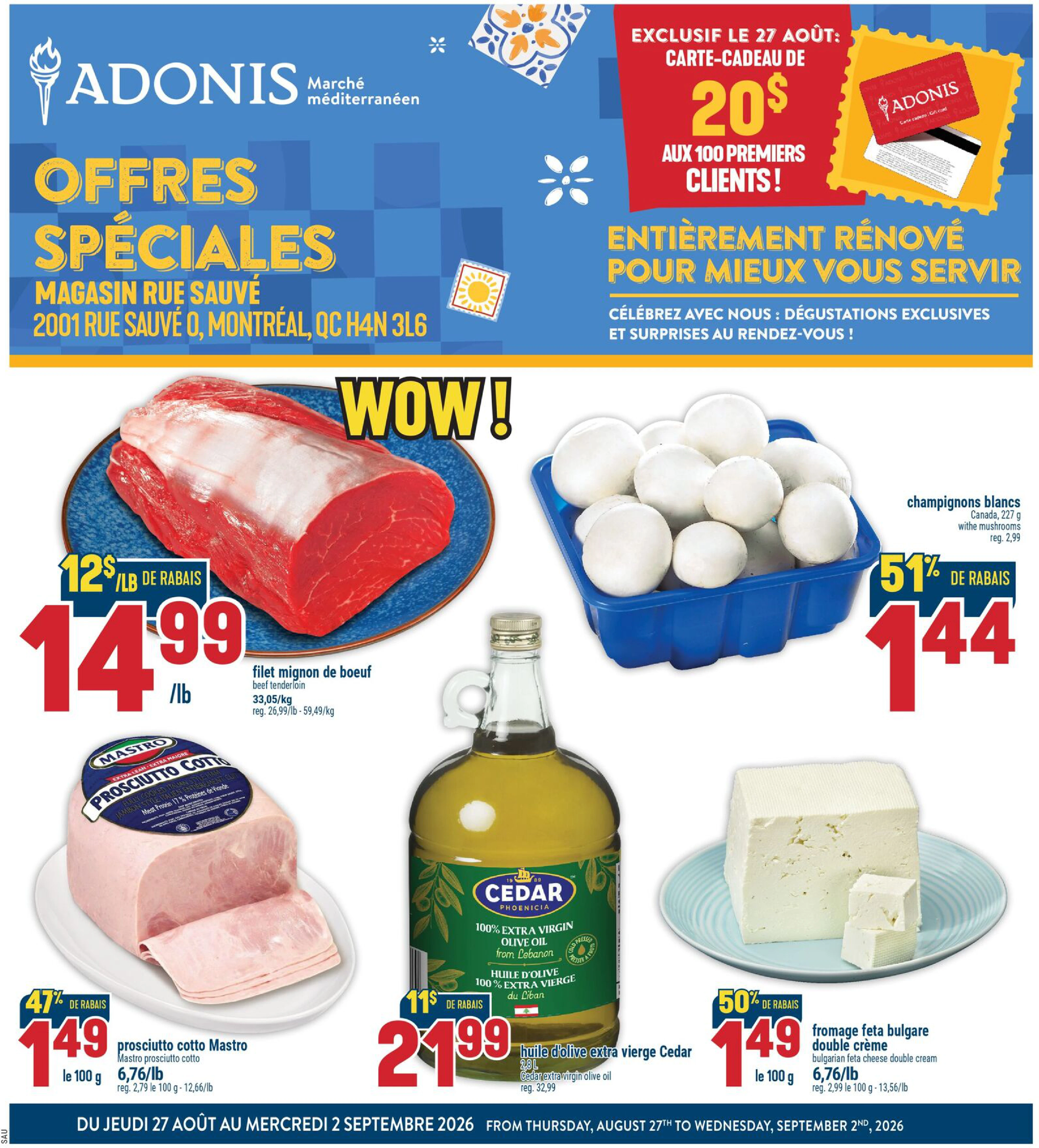 Adonis Quebec Weekly Flyer Sauvé - Page 1