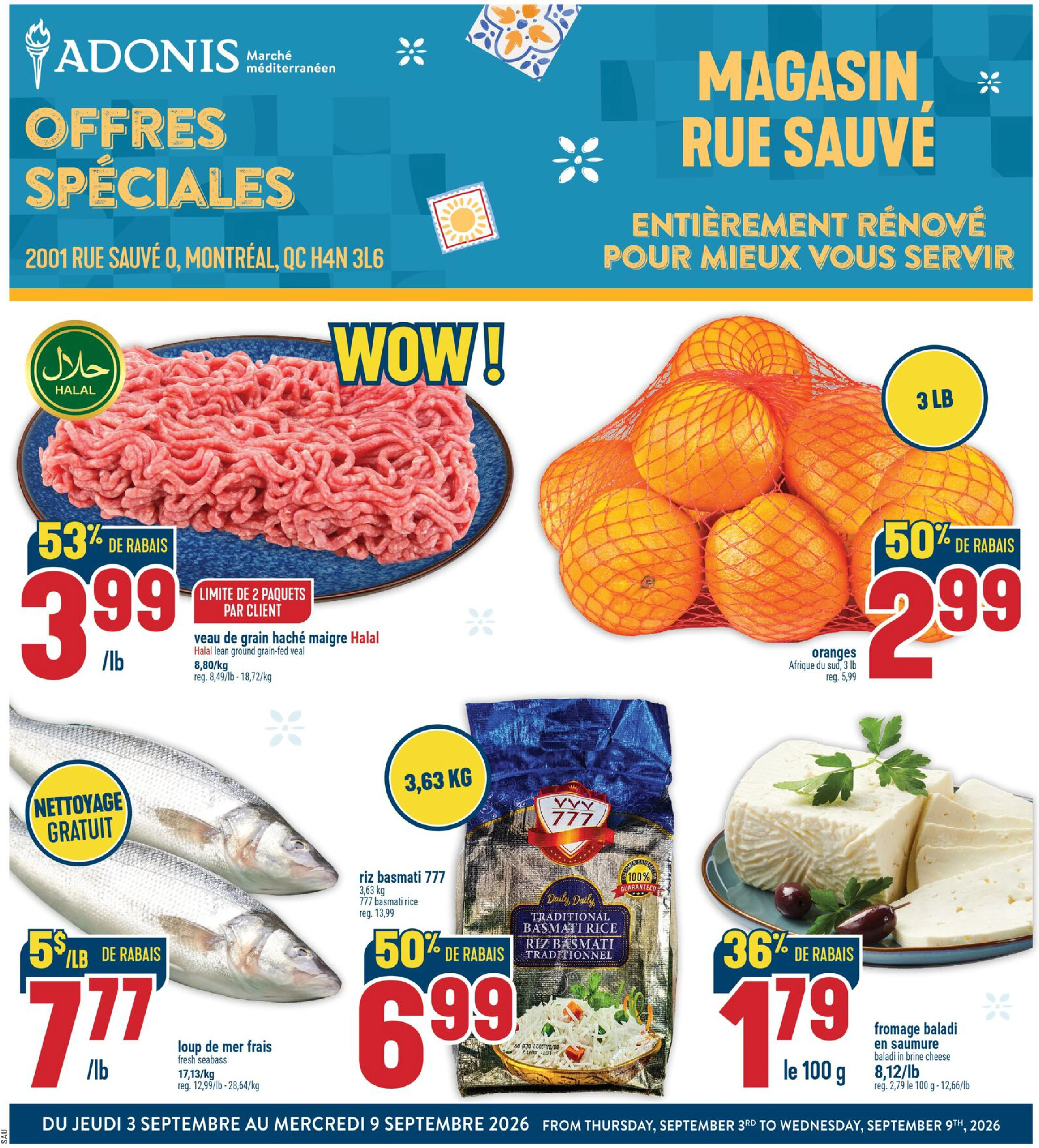 Adonis Quebec Weekly Flyer Sauvé - Page 1