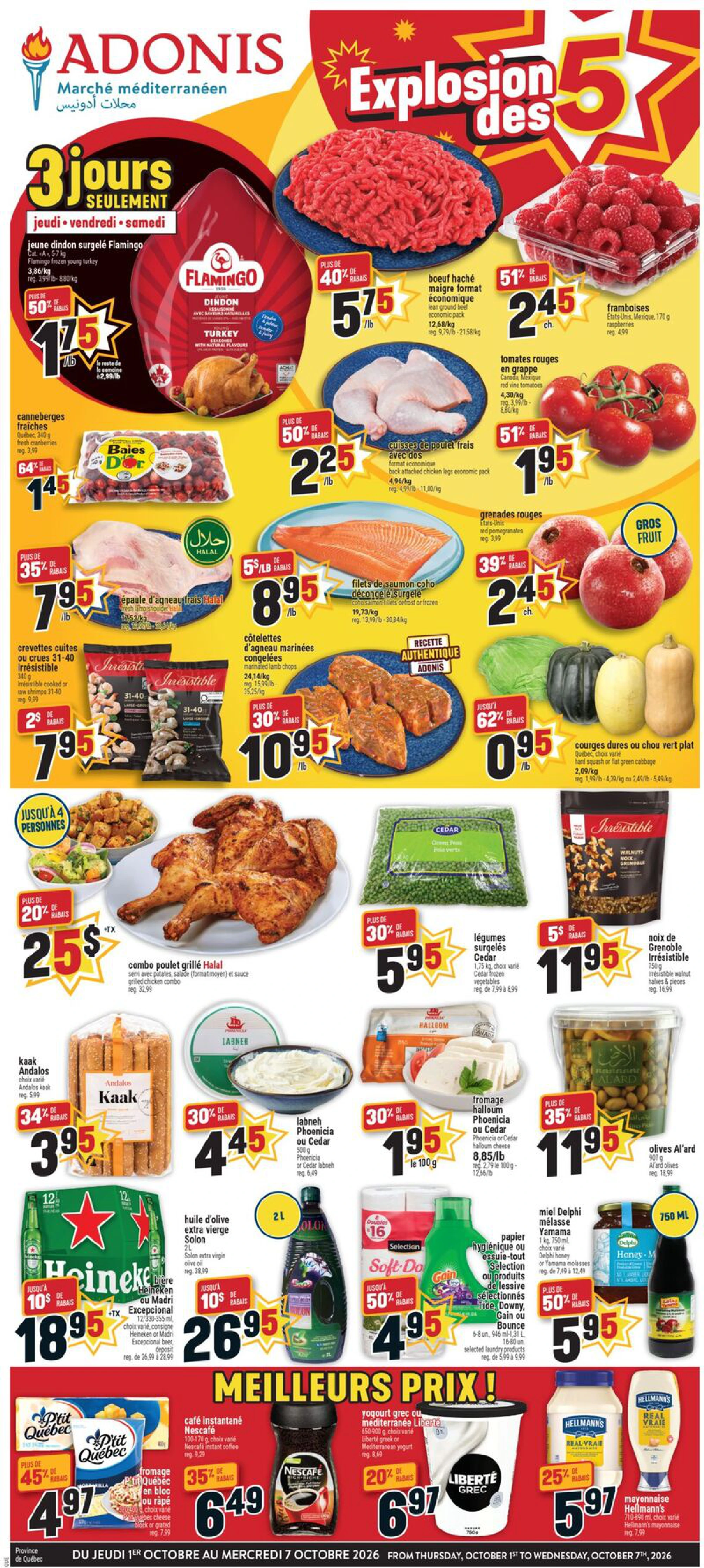 Adonis Quebec Weekly Flyer QC - Page 1