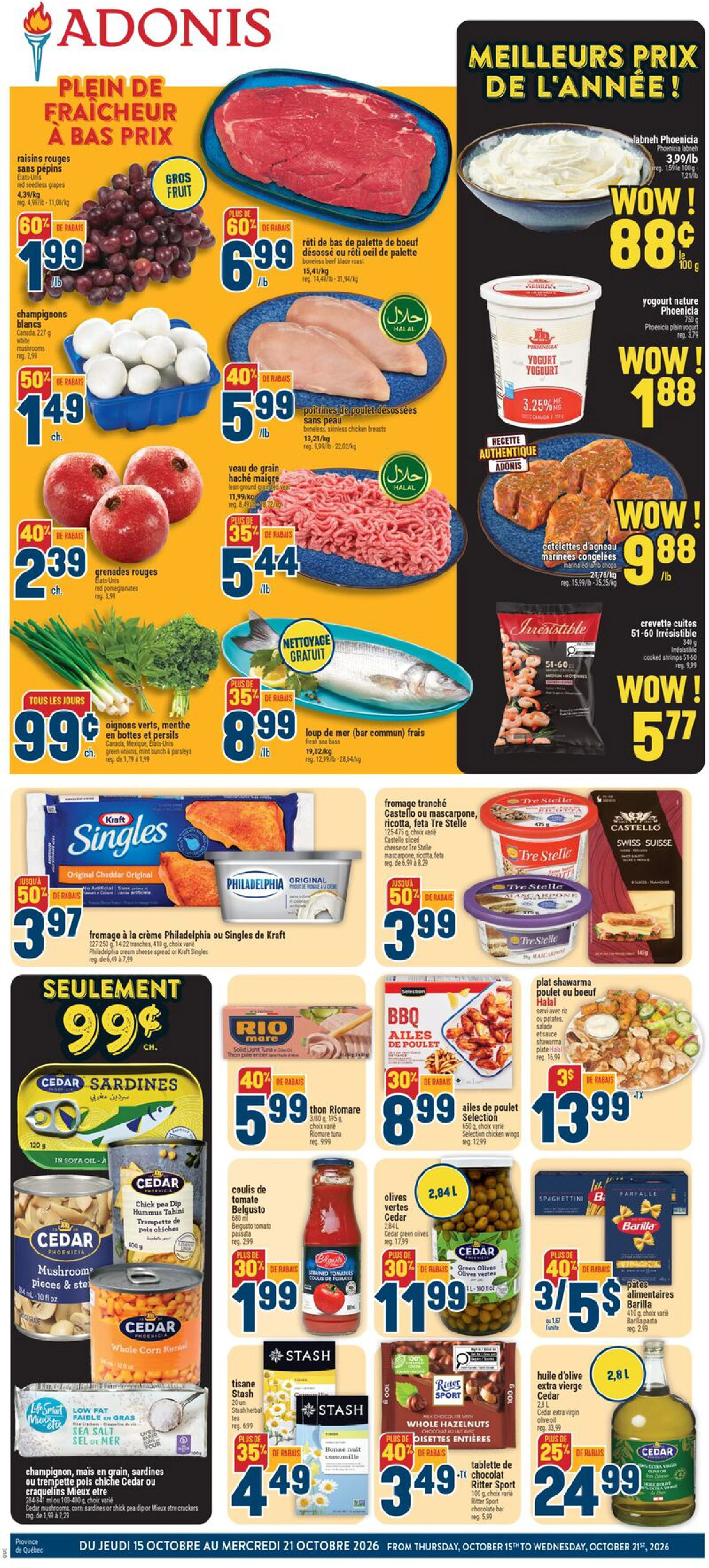 Adonis Quebec Weekly Flyer QC - Page 1