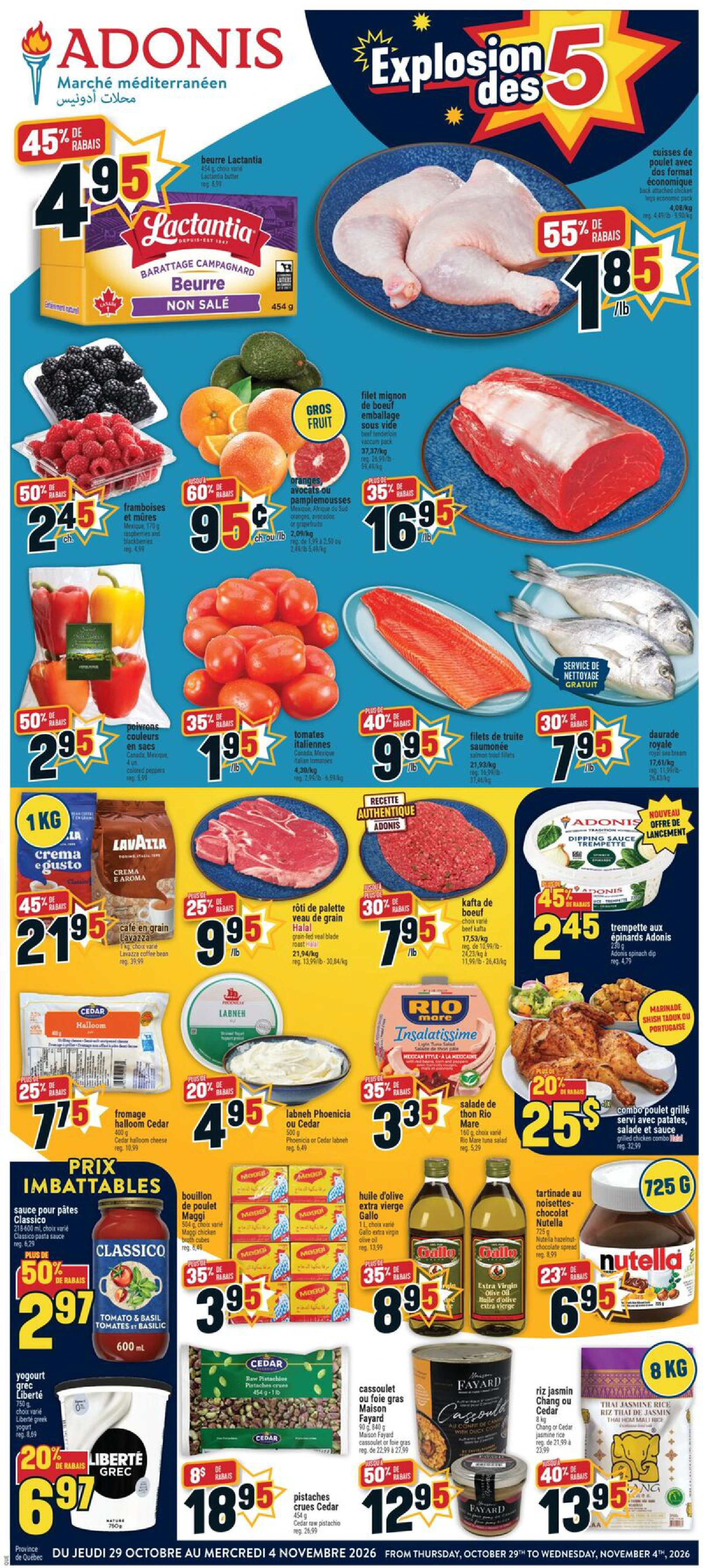 Adonis Quebec Weekly Flyer QC - Page 1