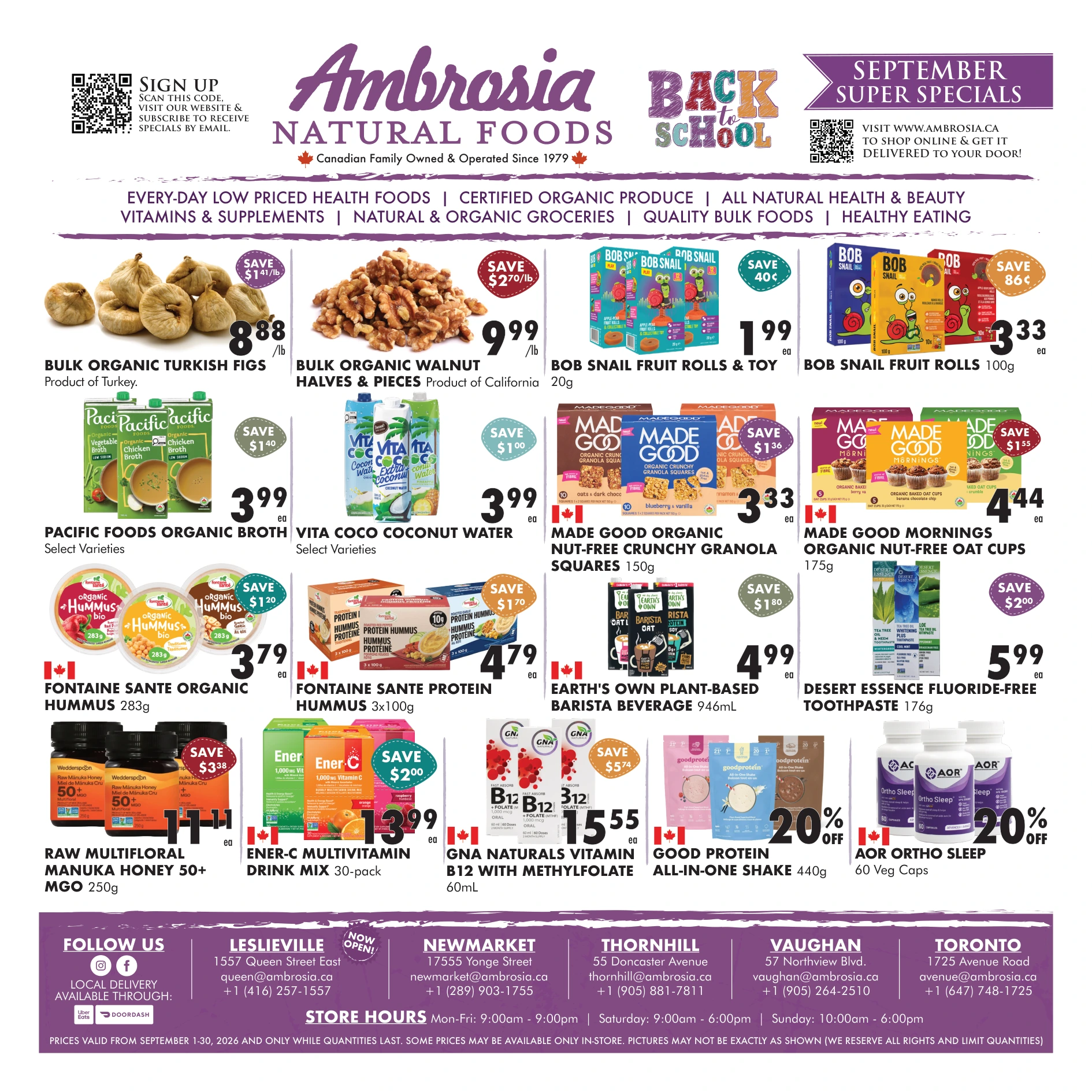 Ambrosia Weekly Flyer - Page 1