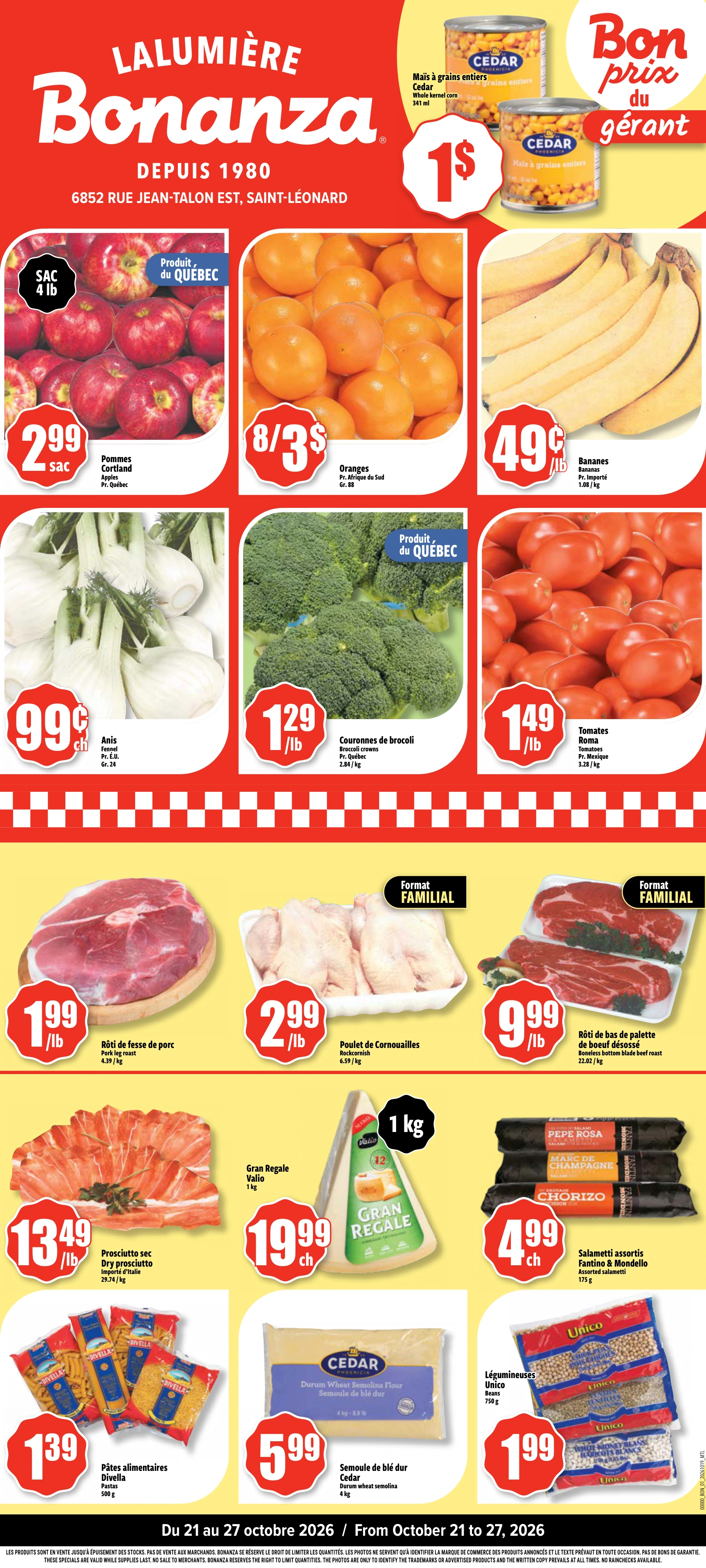 Bonanza Lalumiere Weekly Flyer - Page 1