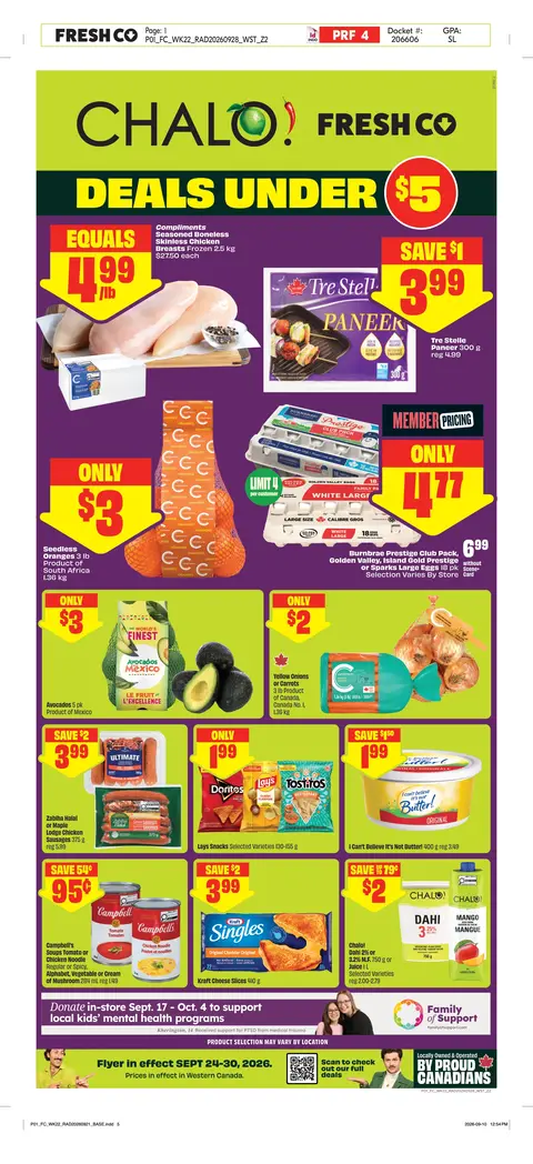 Chalo Weekly eFlyer 09/24 - 09/30