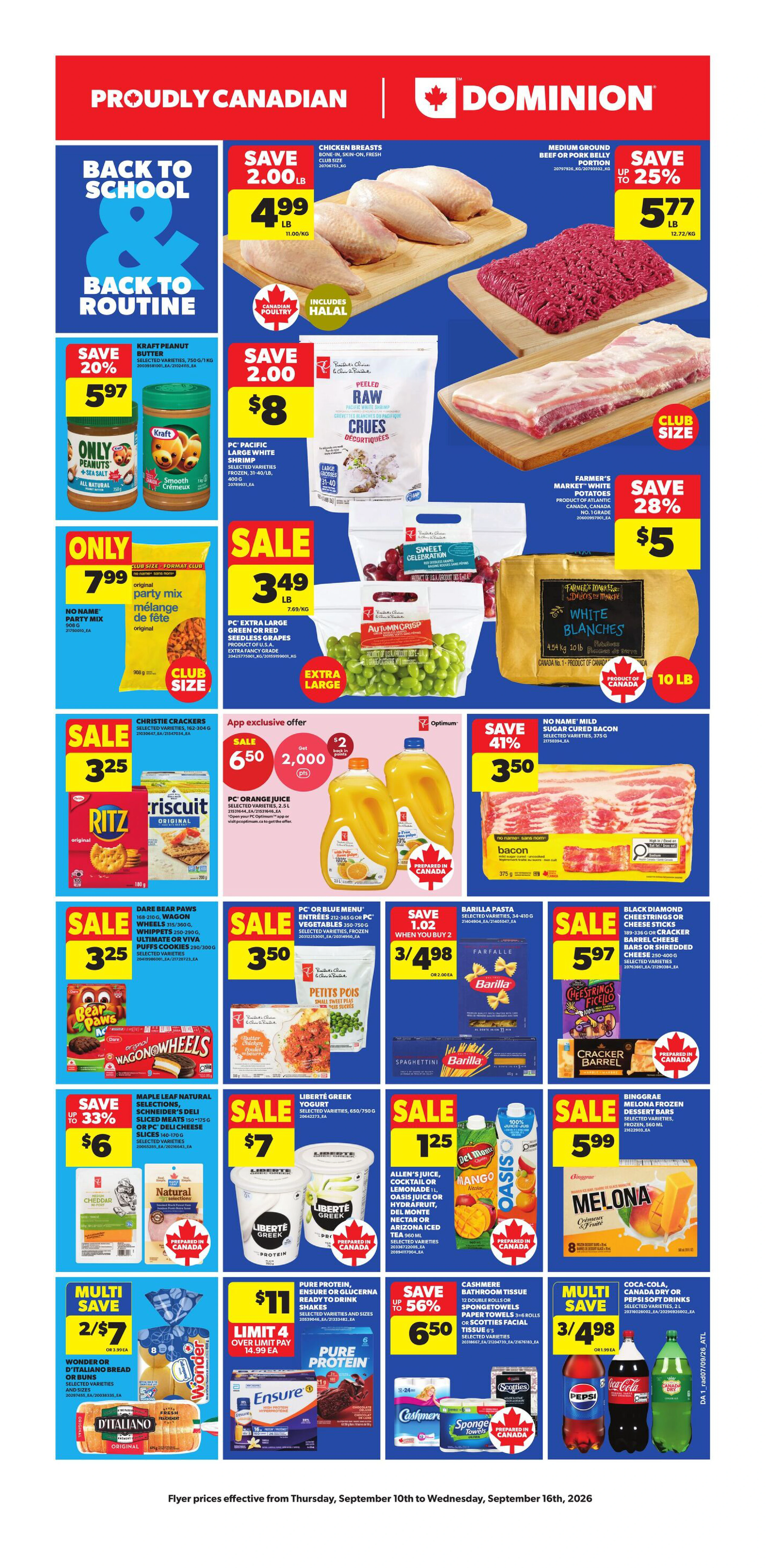 Dominion Weekly Flyer - Valid Thursday, September 10 - Wednesday, September 16 - Page 1