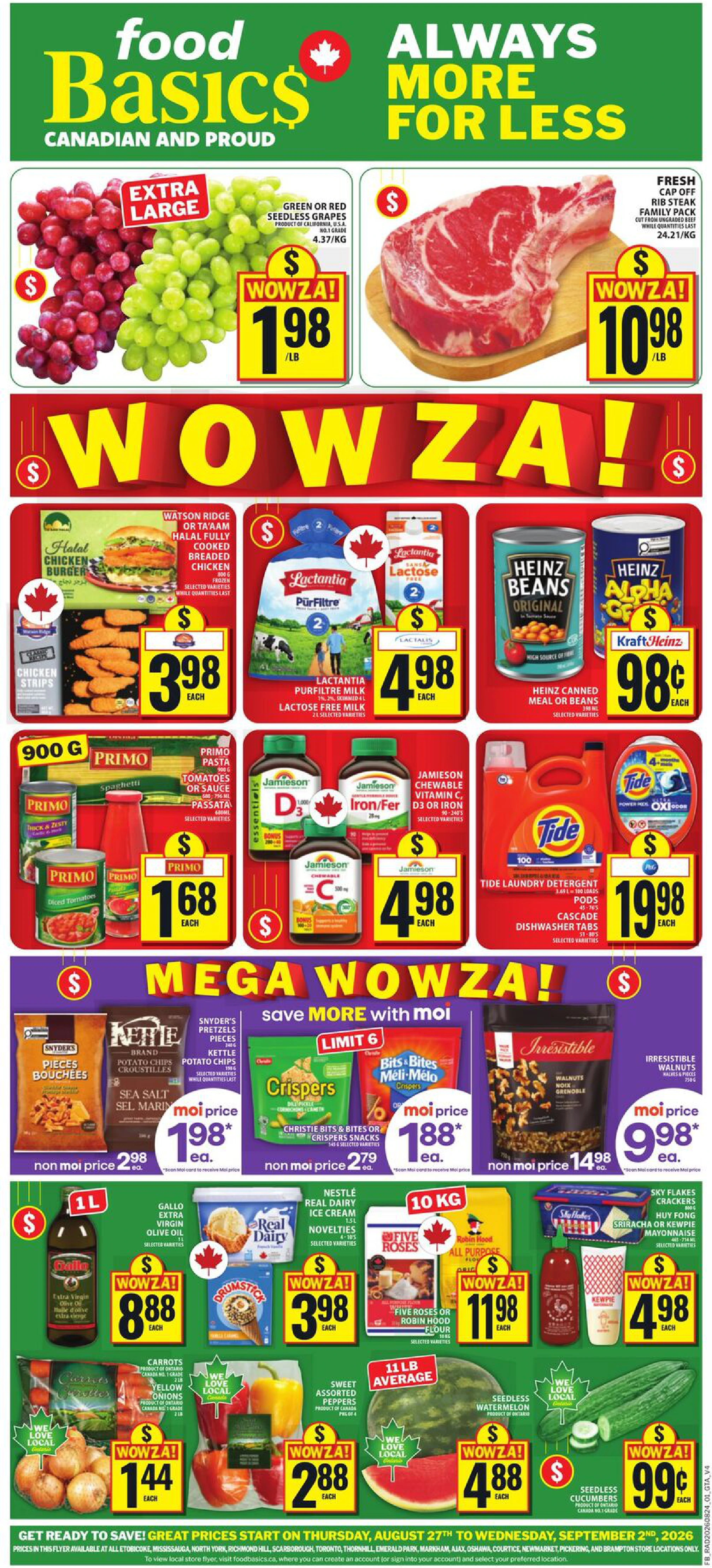 Food Basics Weekly Flyer FORMAT 4 (GTA) FR - Page 1