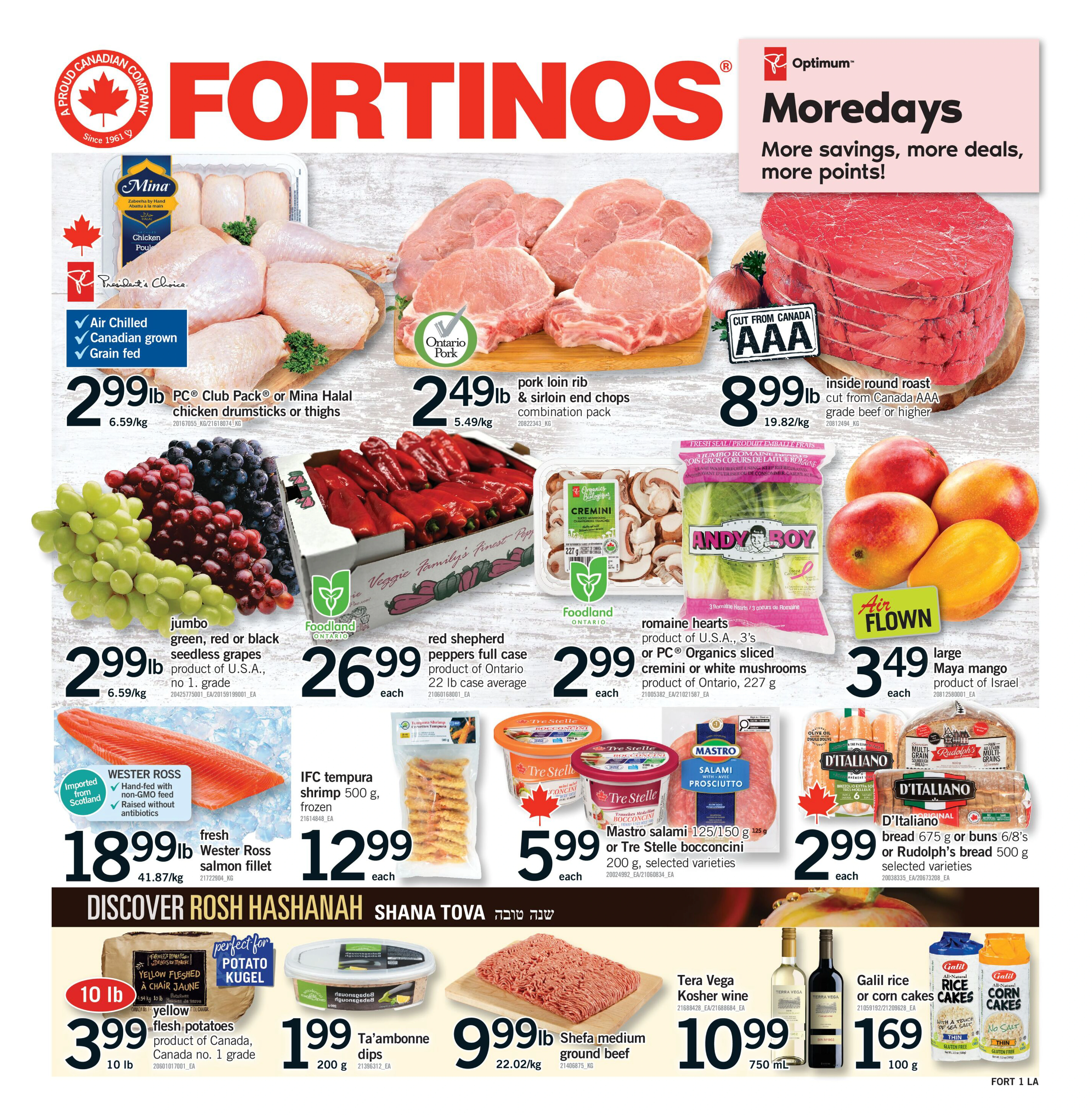 Fortinos Toronto & Etobicoke & Vaughan & Bolton Weekly Flyer - Valid Thursday, August 27 - Wednesday, September 02 - Page 1