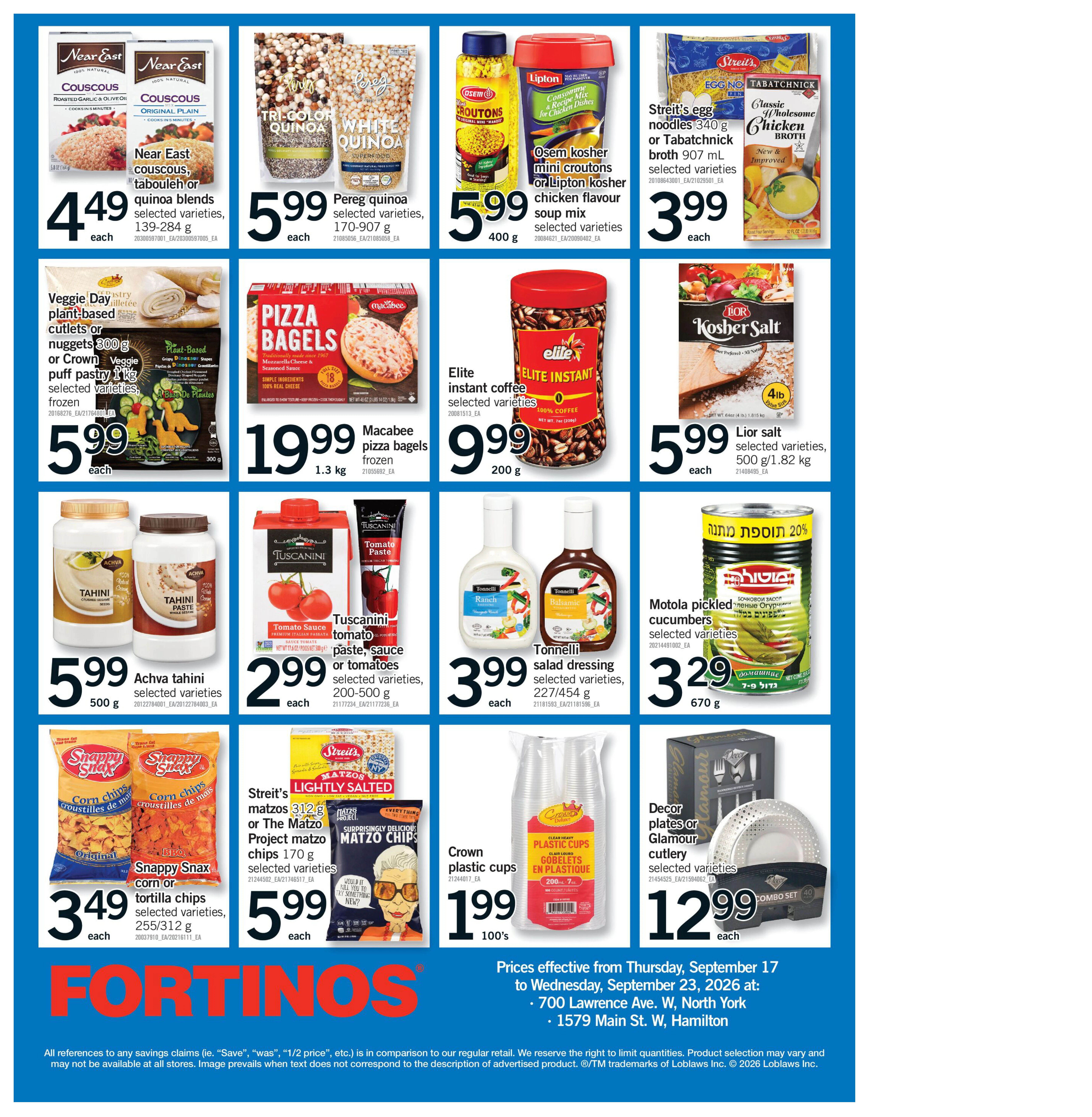 Fortinos Toronto & Etobicoke & Vaughan & Bolton Weekly Flyer - Valid Thursday, September 17 - Wednesday, September 23 - Page 34
