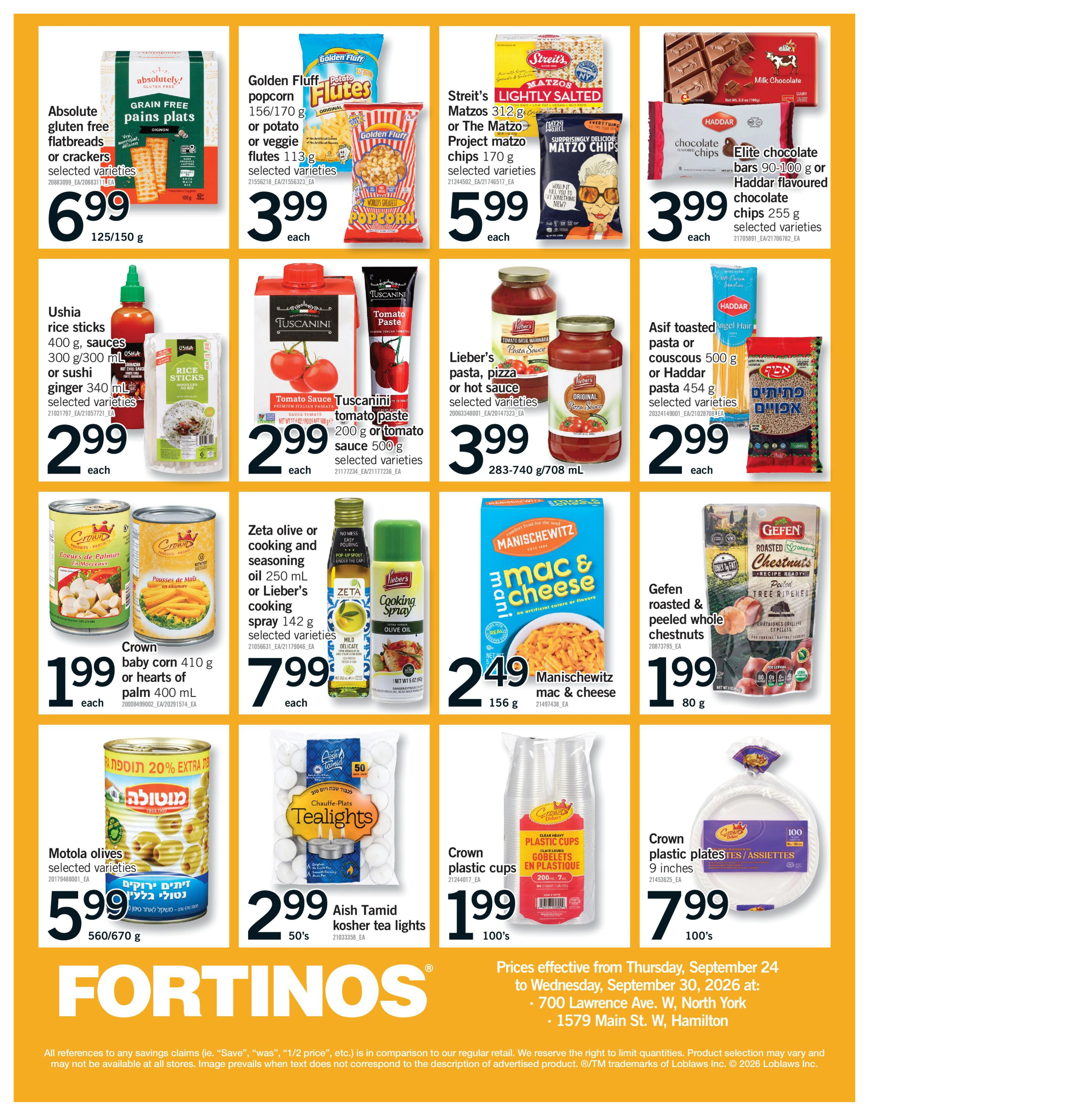 Fortinos Toronto & Etobicoke & Vaughan & Bolton Weekly Flyer - Valid Thursday, September 24 - Wednesday, September 30 - Page 33