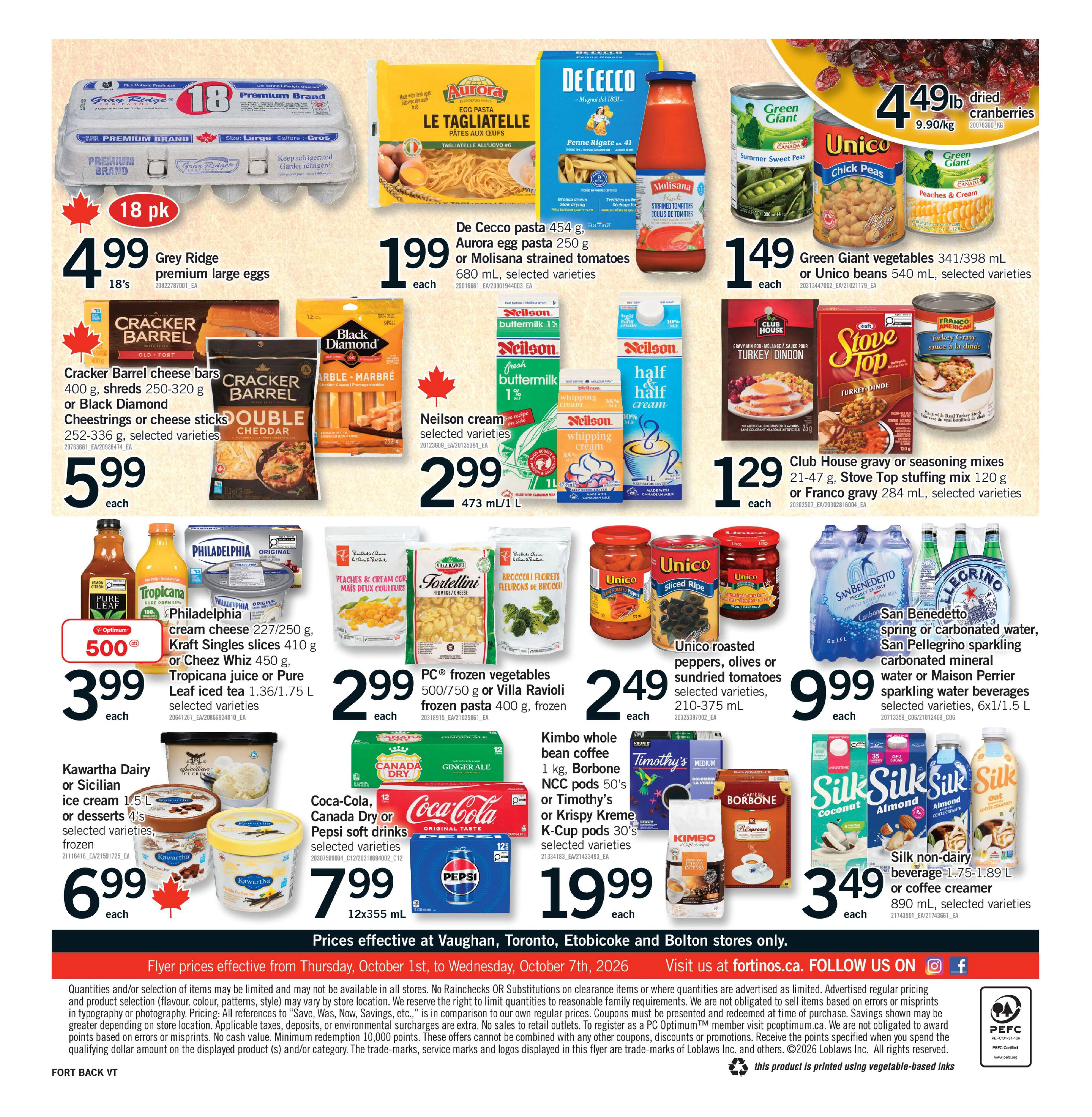 Fortinos Toronto & Etobicoke & Vaughan & Bolton Weekly Flyer - Valid Thursday, October 1 - Wednesday, October 7 - Page 2