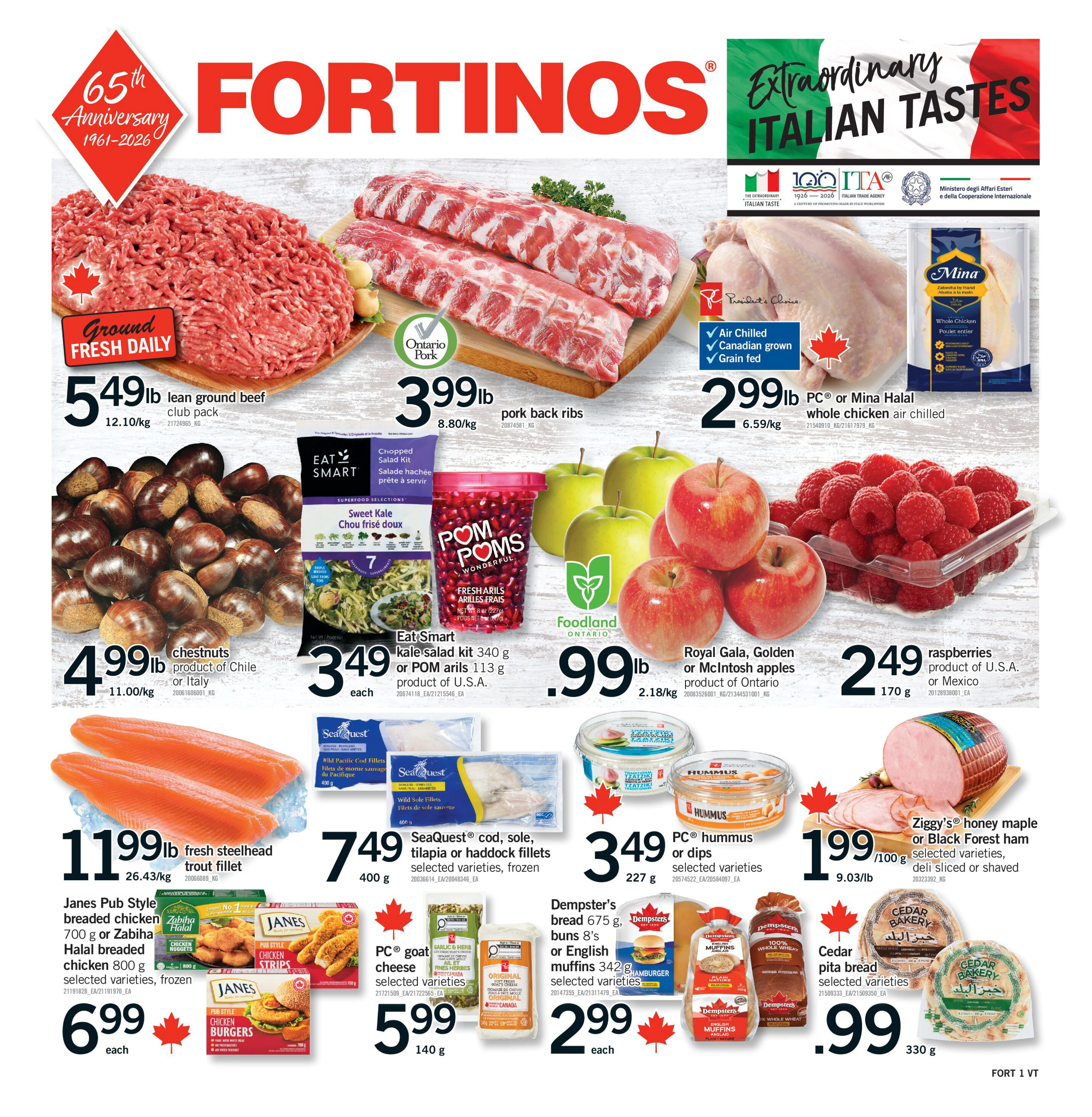Fortinos Toronto & Etobicoke & Vaughan & Bolton Weekly Flyer - Valid Thursday, October 29 - Wednesday, November 04 - Page 1