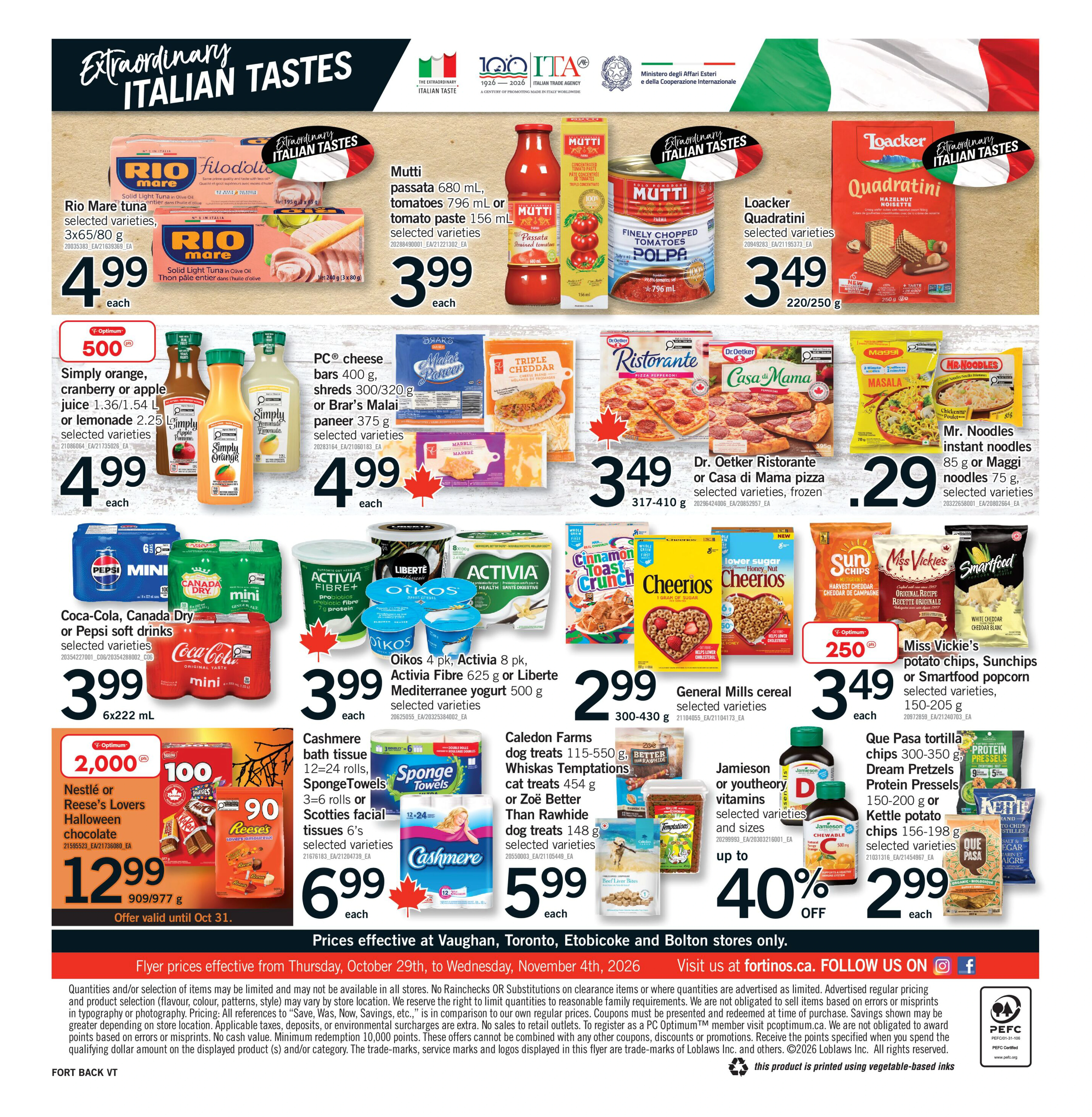 Fortinos Toronto & Etobicoke & Vaughan & Bolton Weekly Flyer - Valid Thursday, October 29 - Wednesday, November 04 - Page 2