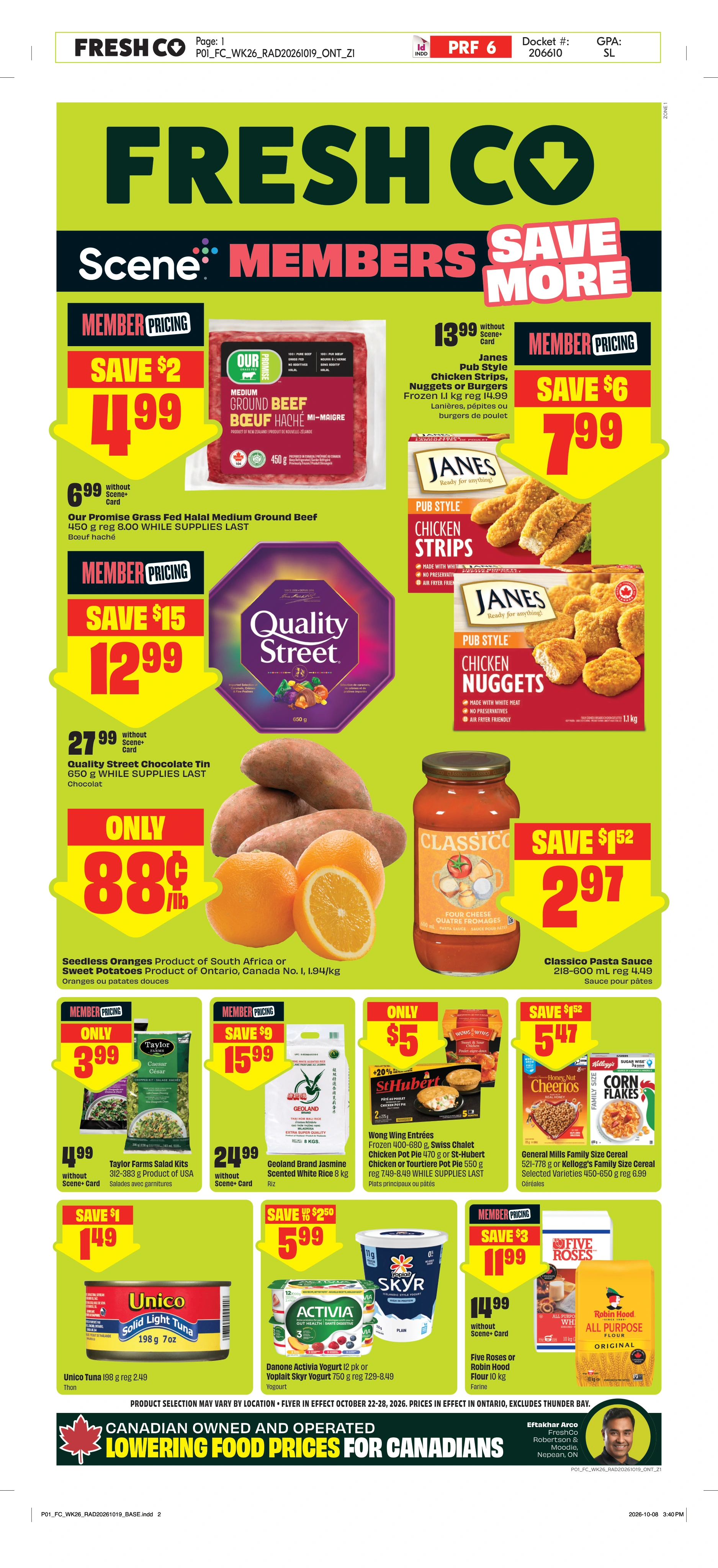 Freshco Ontario Weekly eFlyer 10/22 - 10/28 - Page 1