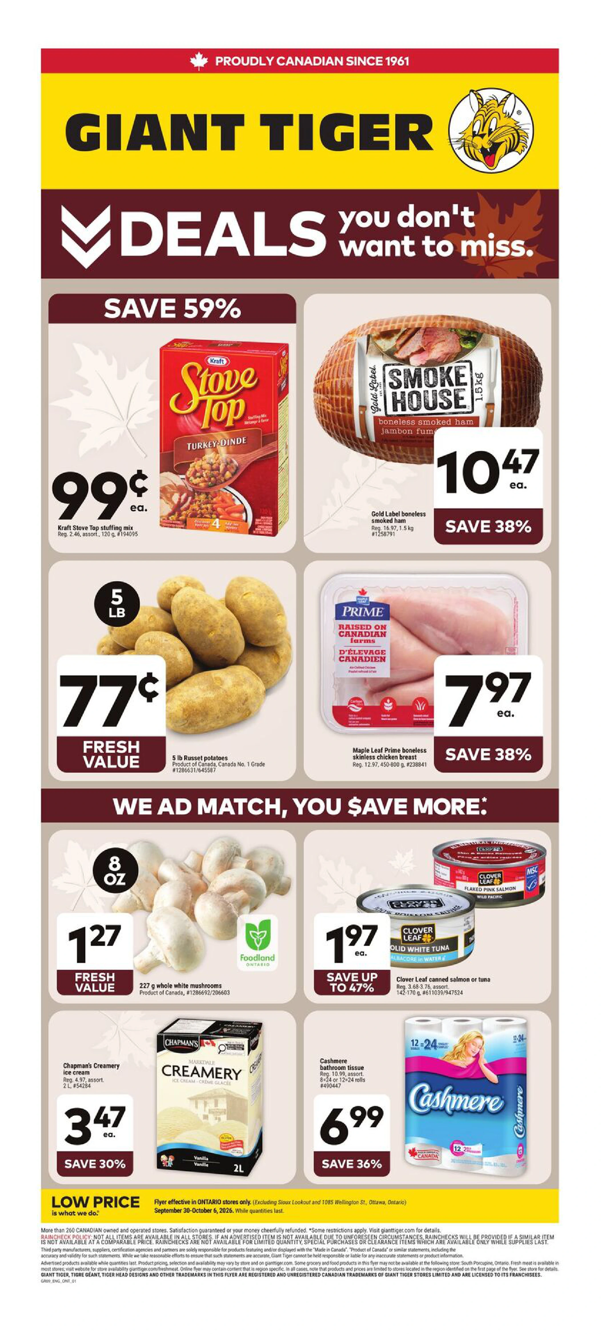 Giant Tiger Ontario Weekly Flyer - Page 1