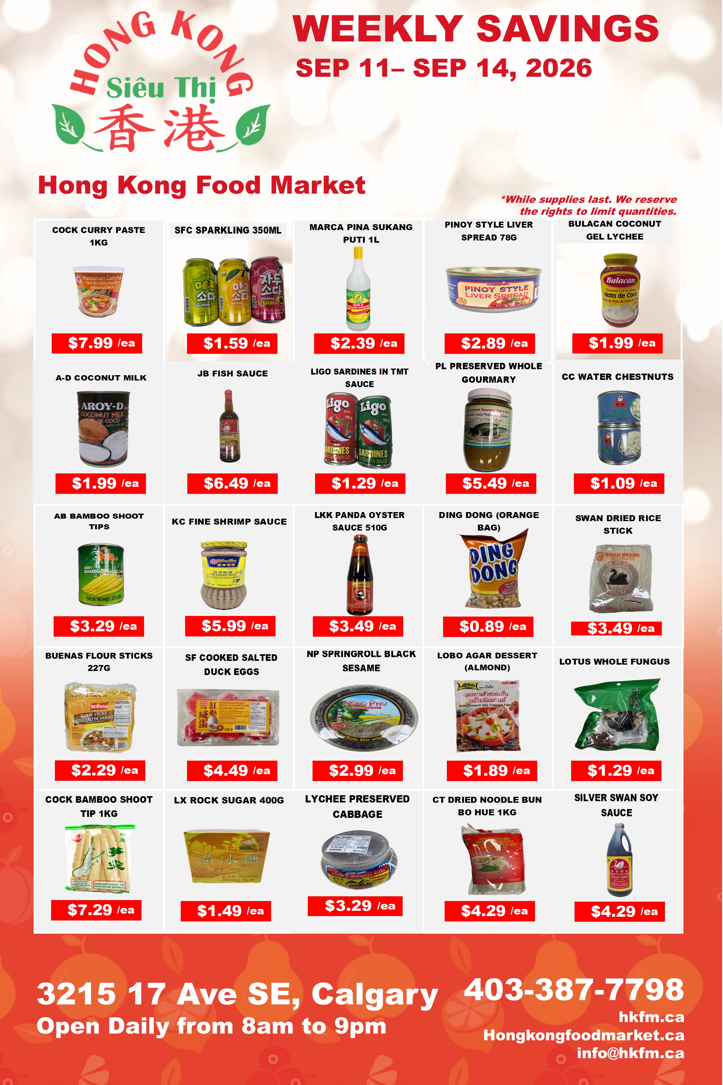 Hong Kong Food Market Calgary Weekly Flyer - Page 1