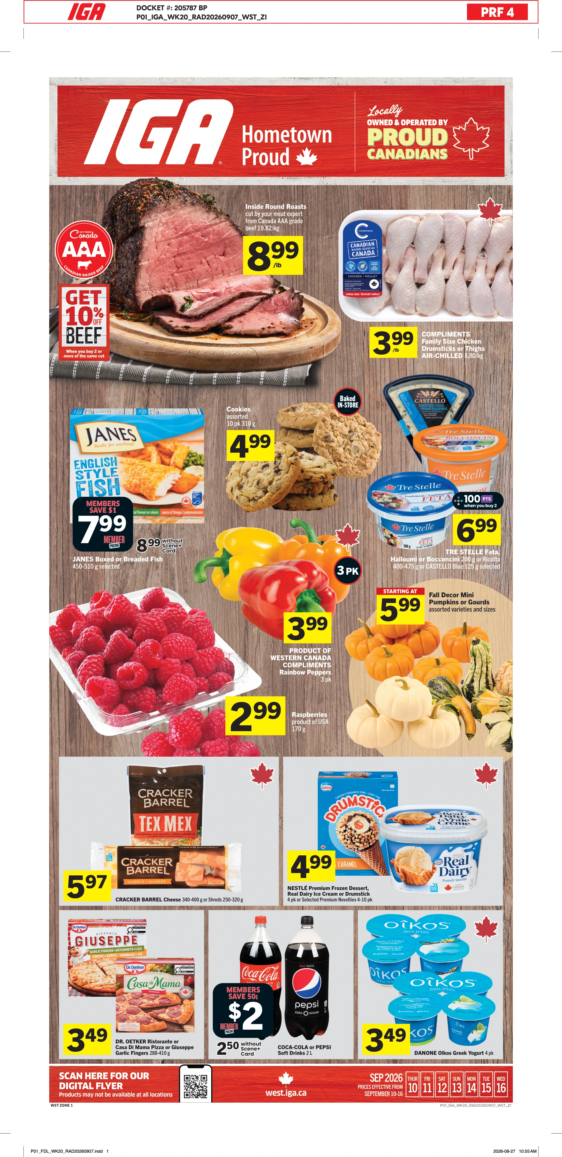 IGA West Weekly eFlyer 09/10 - 09/16 - Page 1