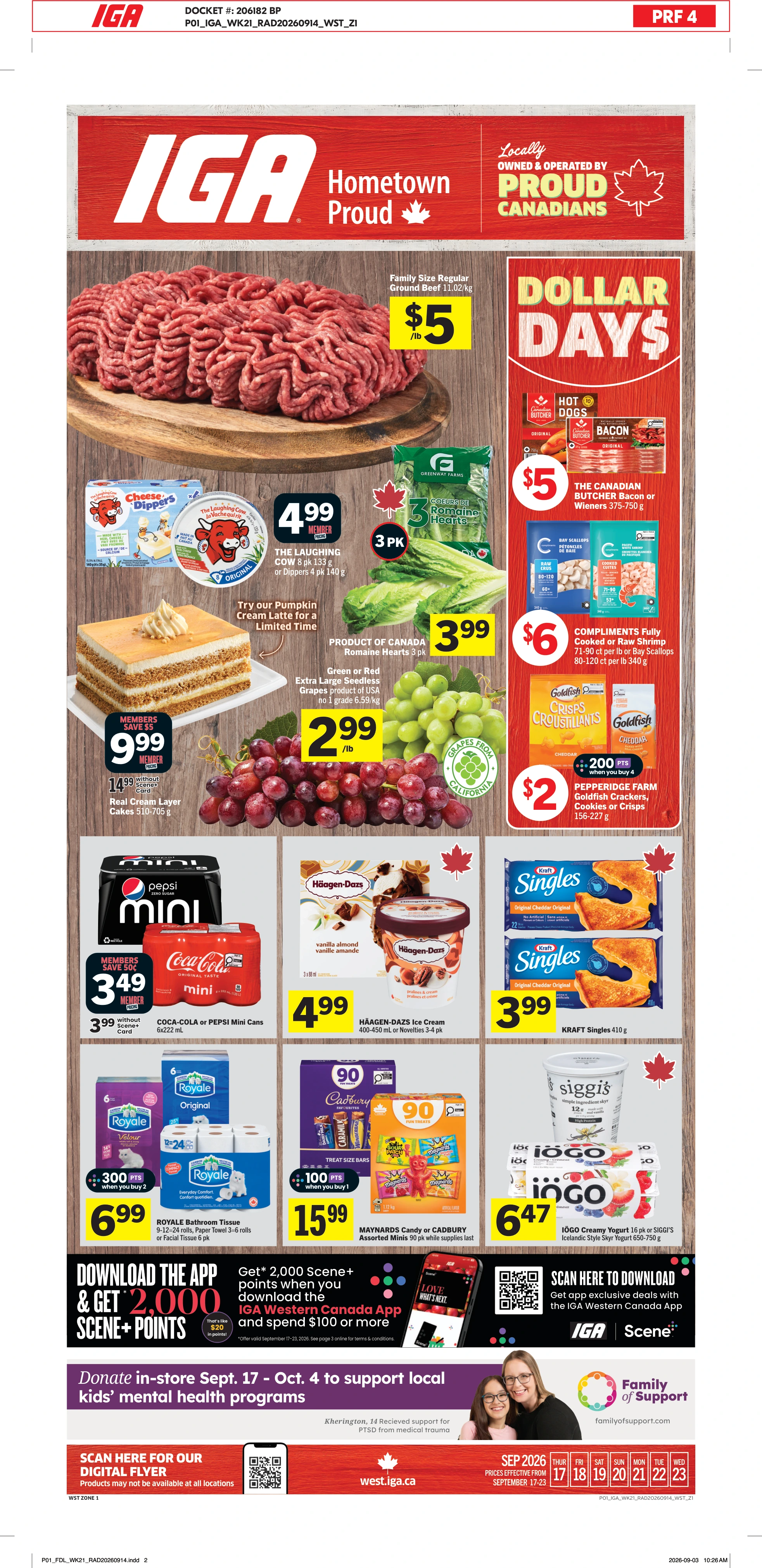 IGA West Weekly eFlyer 9/17 - 9/23 - Page 1