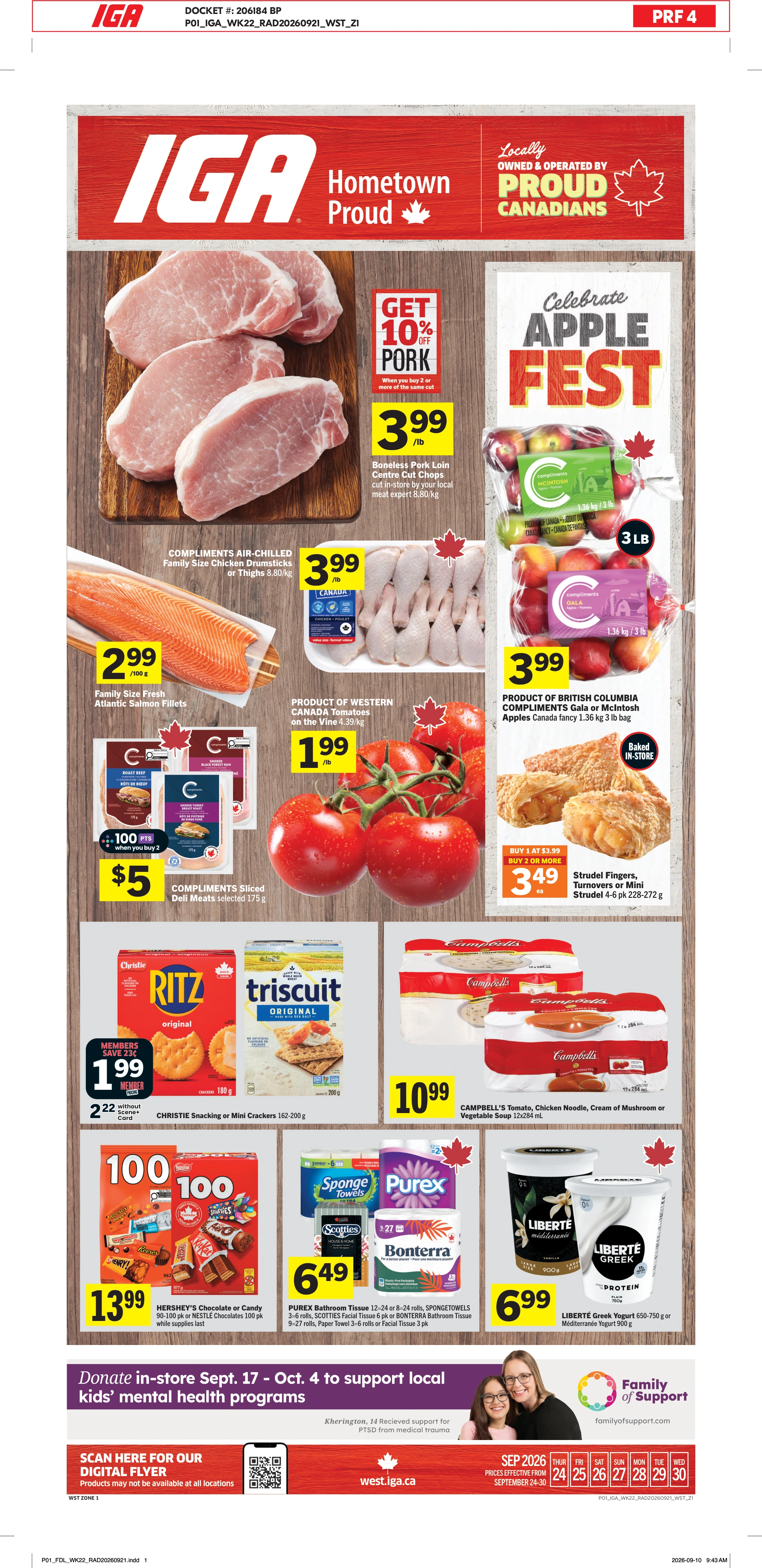 IGA West Weekly eFlyer 09/24 - 09/30 - Page 1
