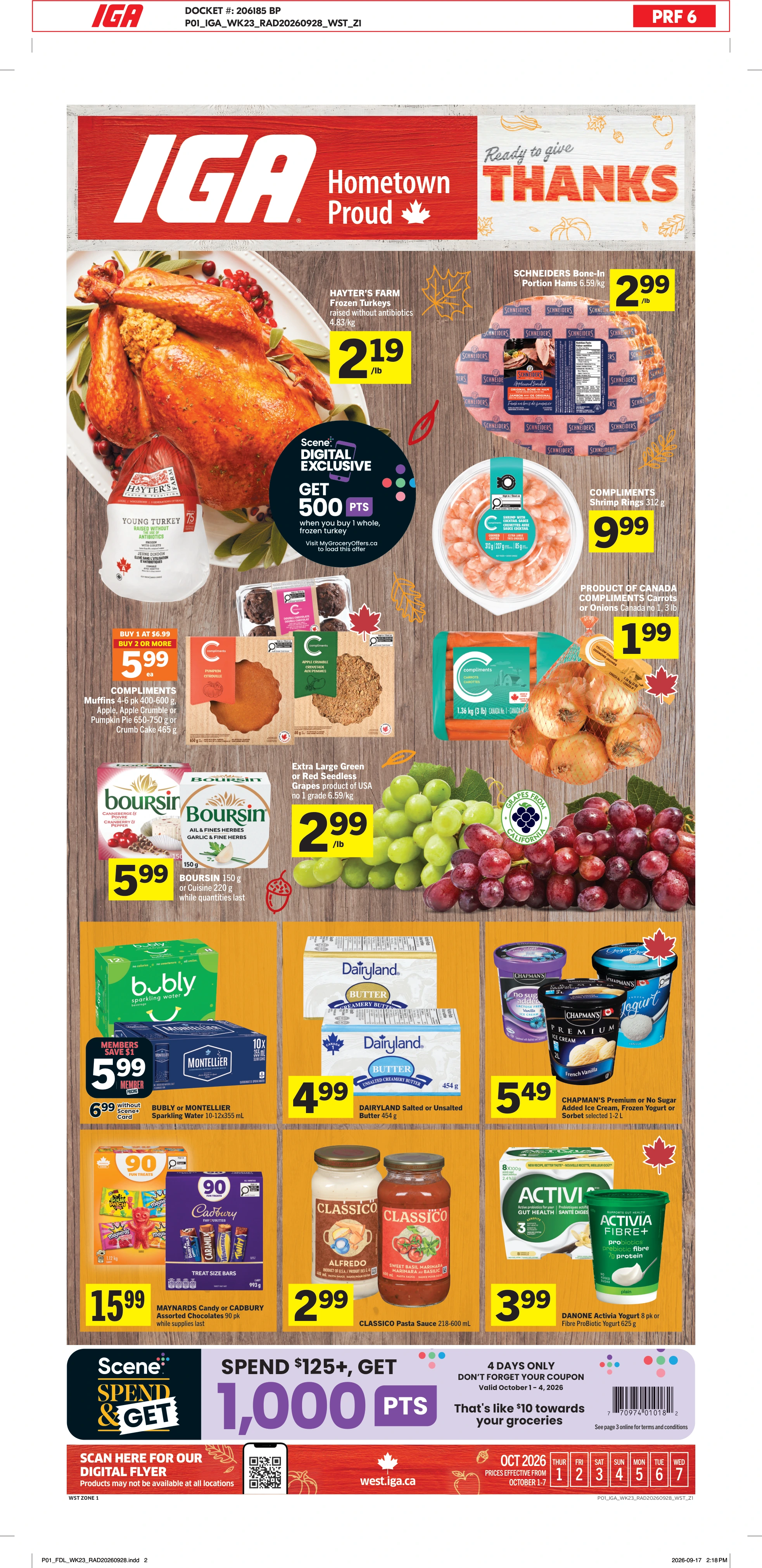 IGA West Weekly eFlyer 10/01 - 10/07 - Page 1