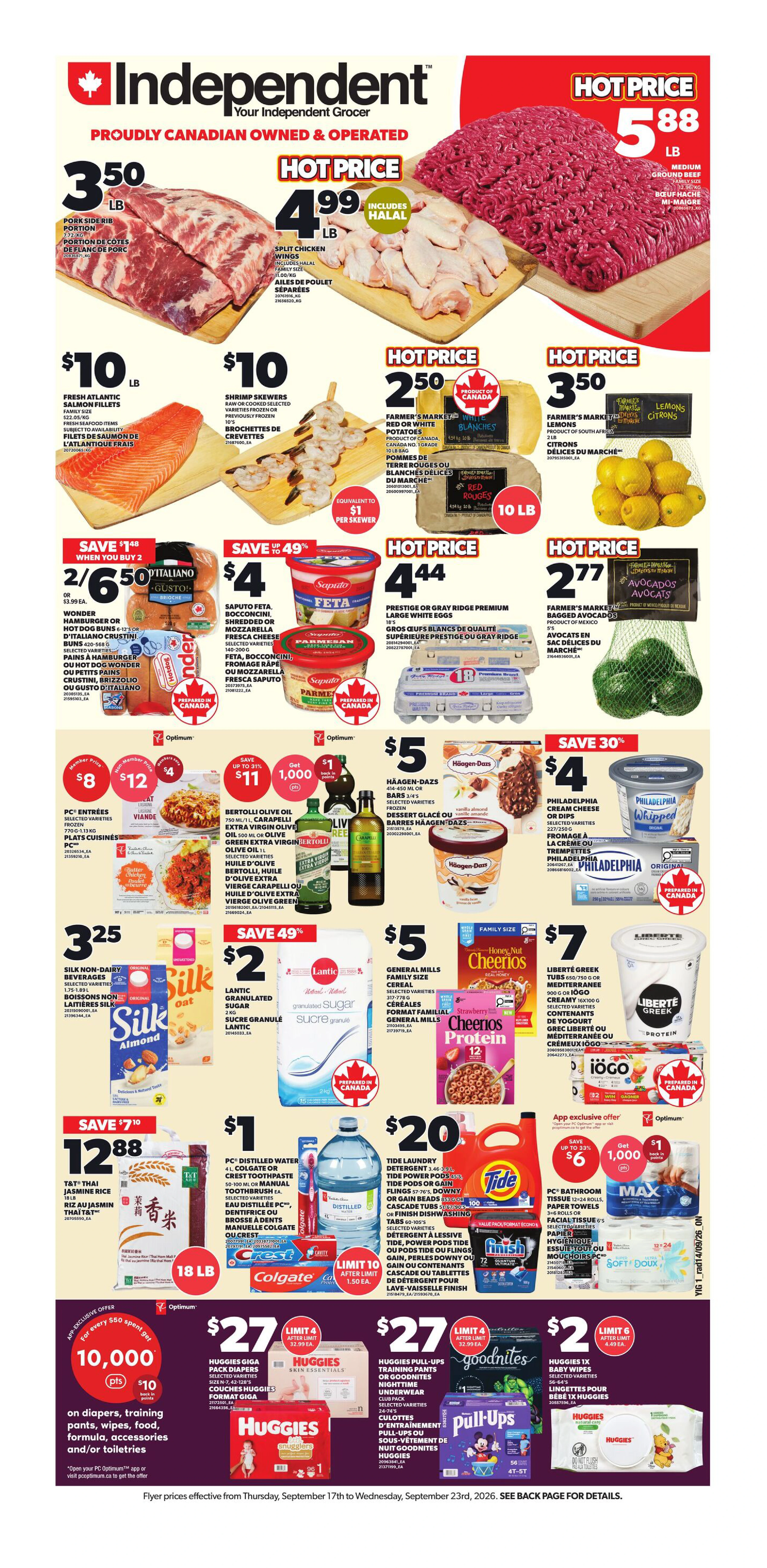 Independent Weekly Flyer - Valid Thursday, September 17 - Wednesday, September 23 - Page 1