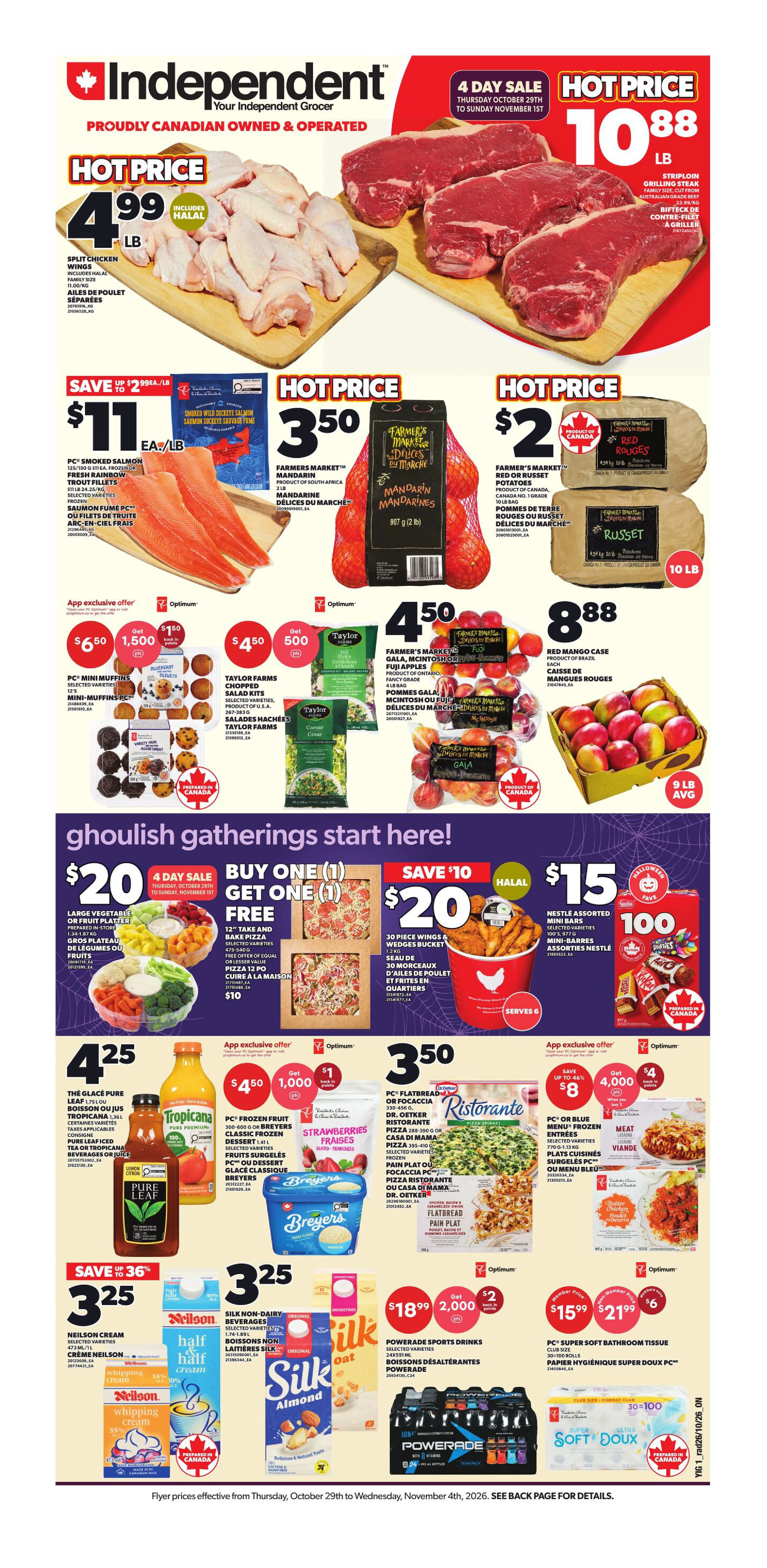 Independent Weekly Flyer - Valid Thursday, October 29 - Wednesday, November 04 - Page 1