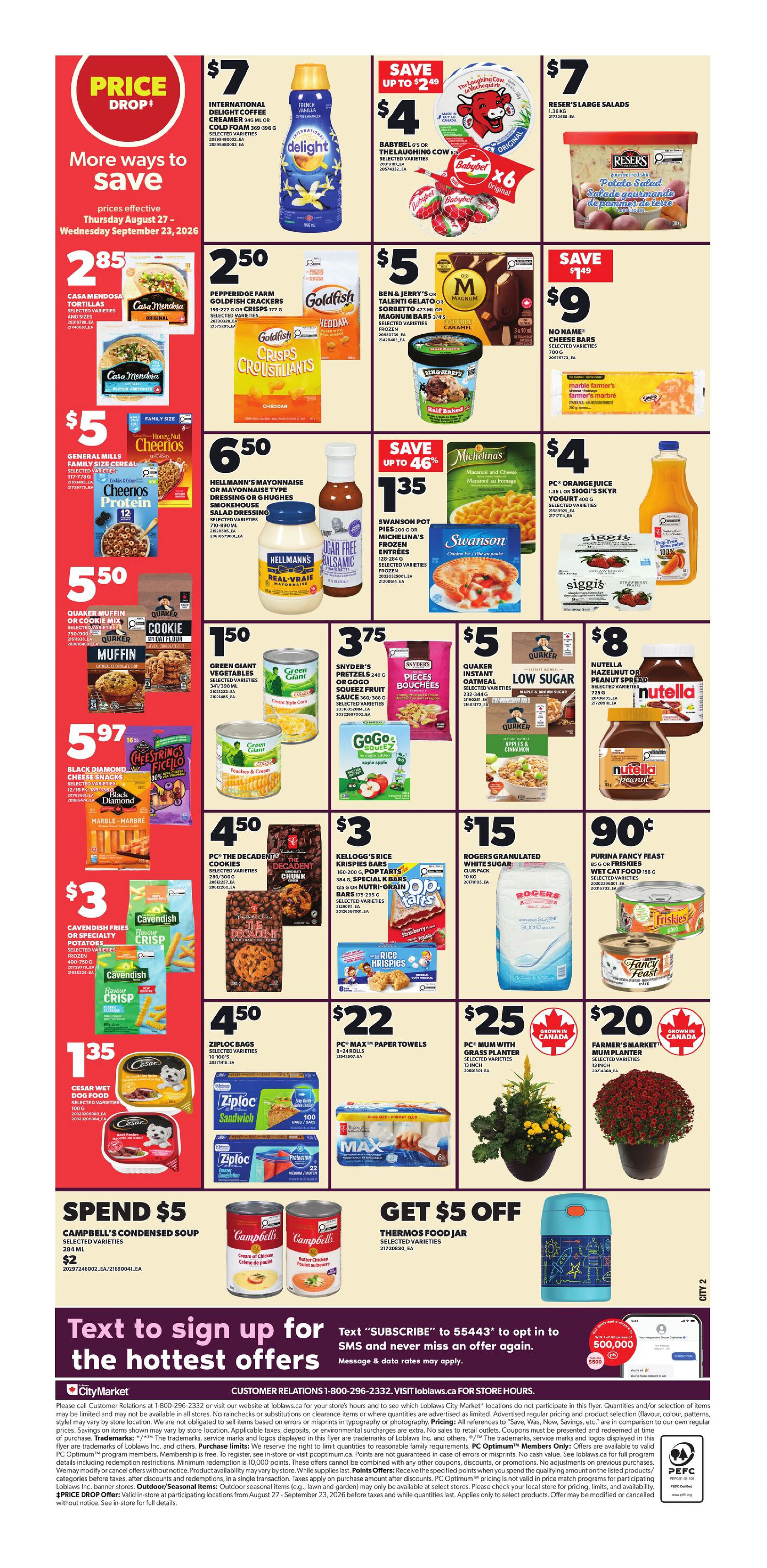 Loblaws City Market Weekly Flyer - Valid Thursday, August 27 - Wednesday, September 02 - Page 2
