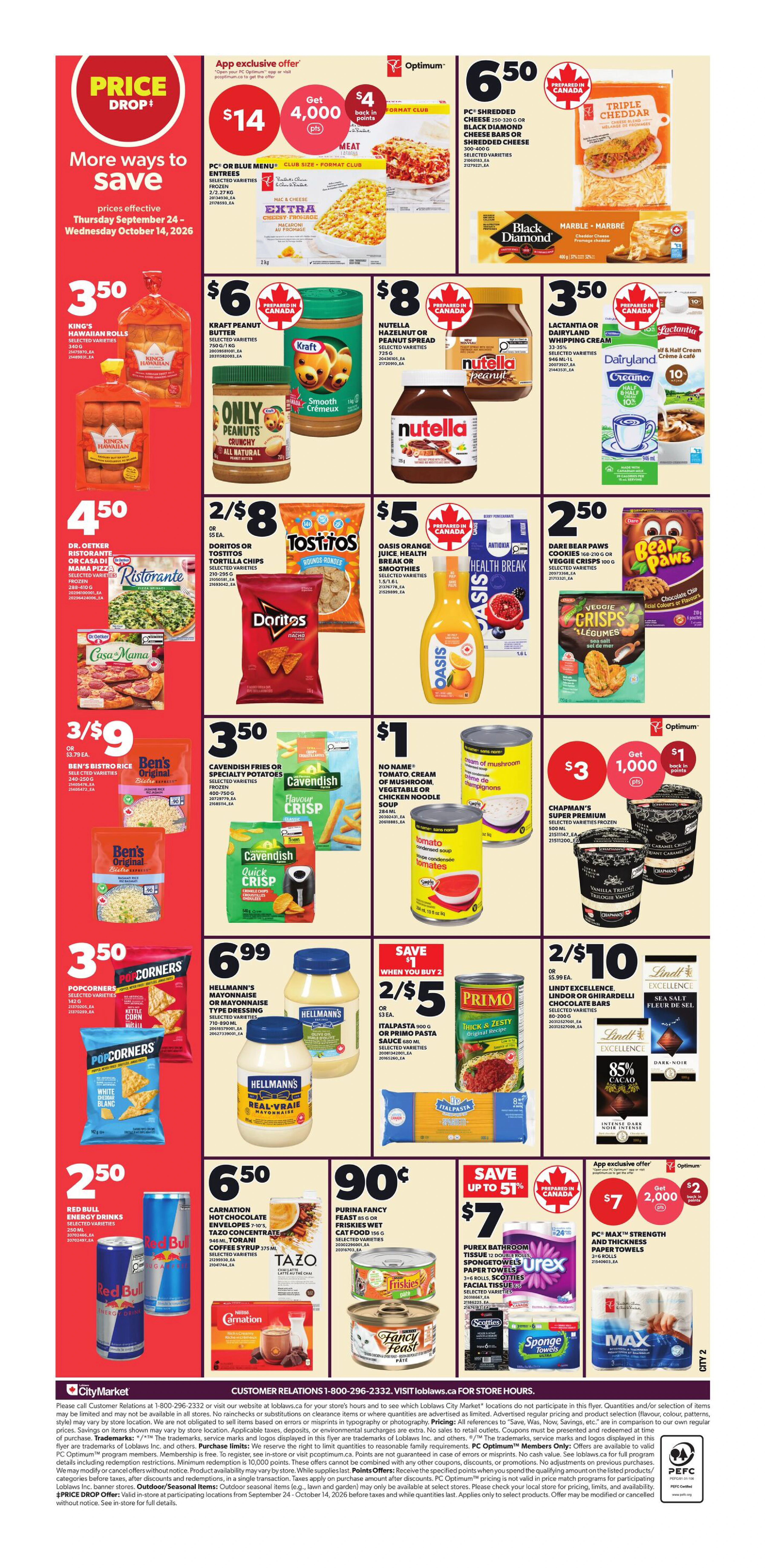 Loblaws City Market Weekly Flyer - Valid Thursday, September 24 - Wednesday, September 30 - Page 2