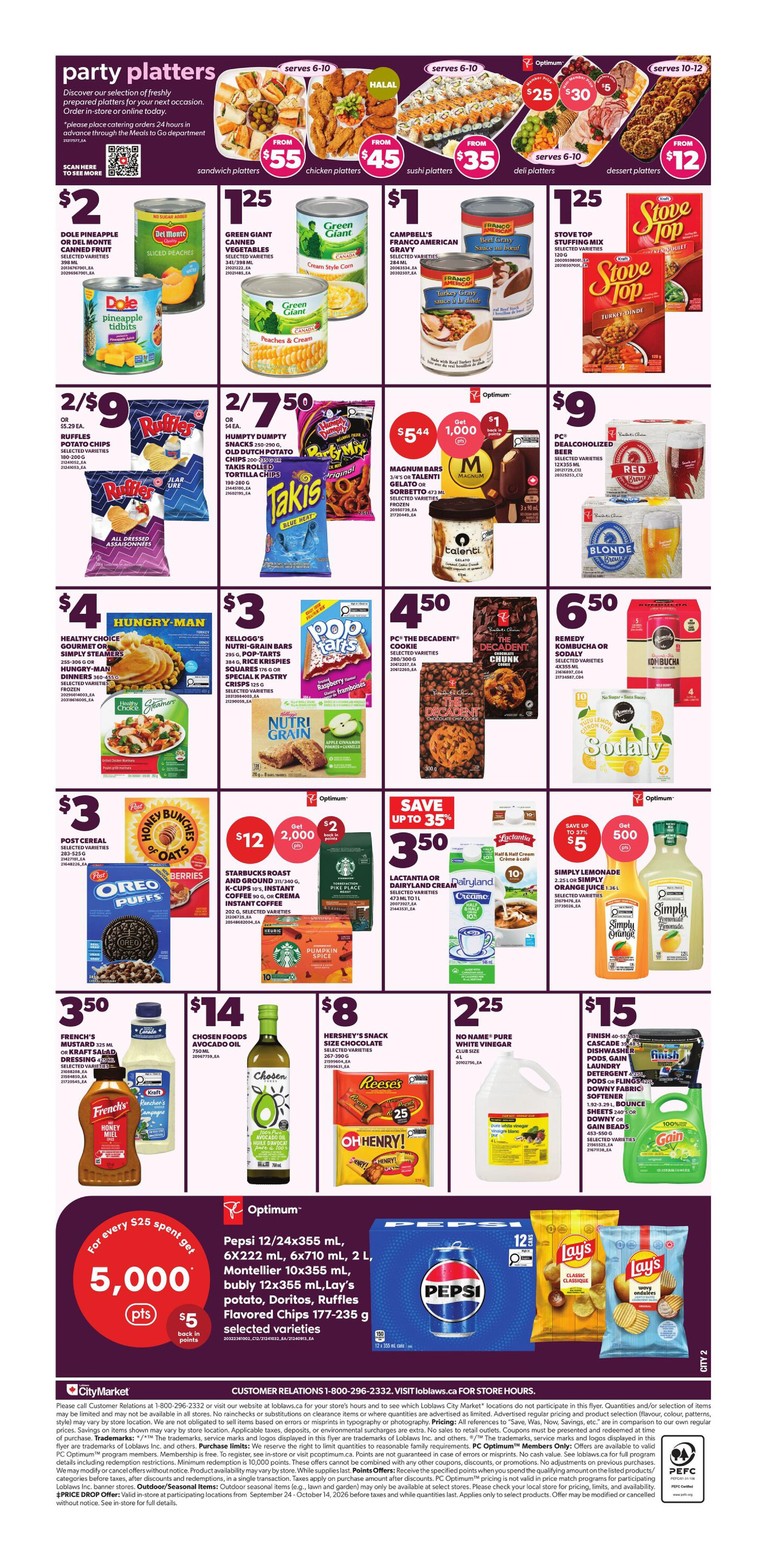 Loblaws City Market Weekly Flyer - Valid Thursday, October 1 - Wednesday, October 7 - Page 2