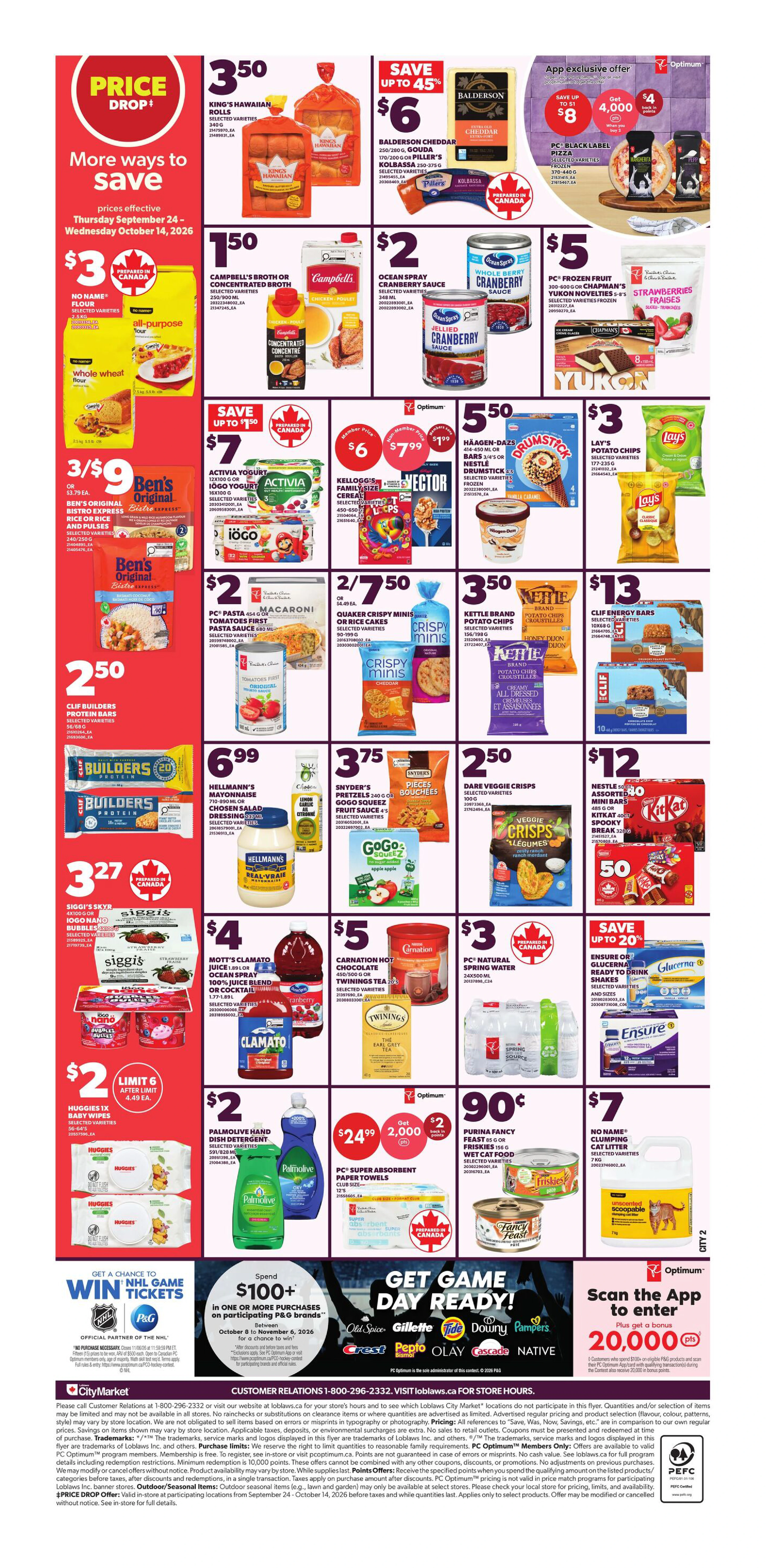 Loblaws City Market Weekly Flyer - Valid Thursday, October 8 - Wednesday, October 14 - Page 2