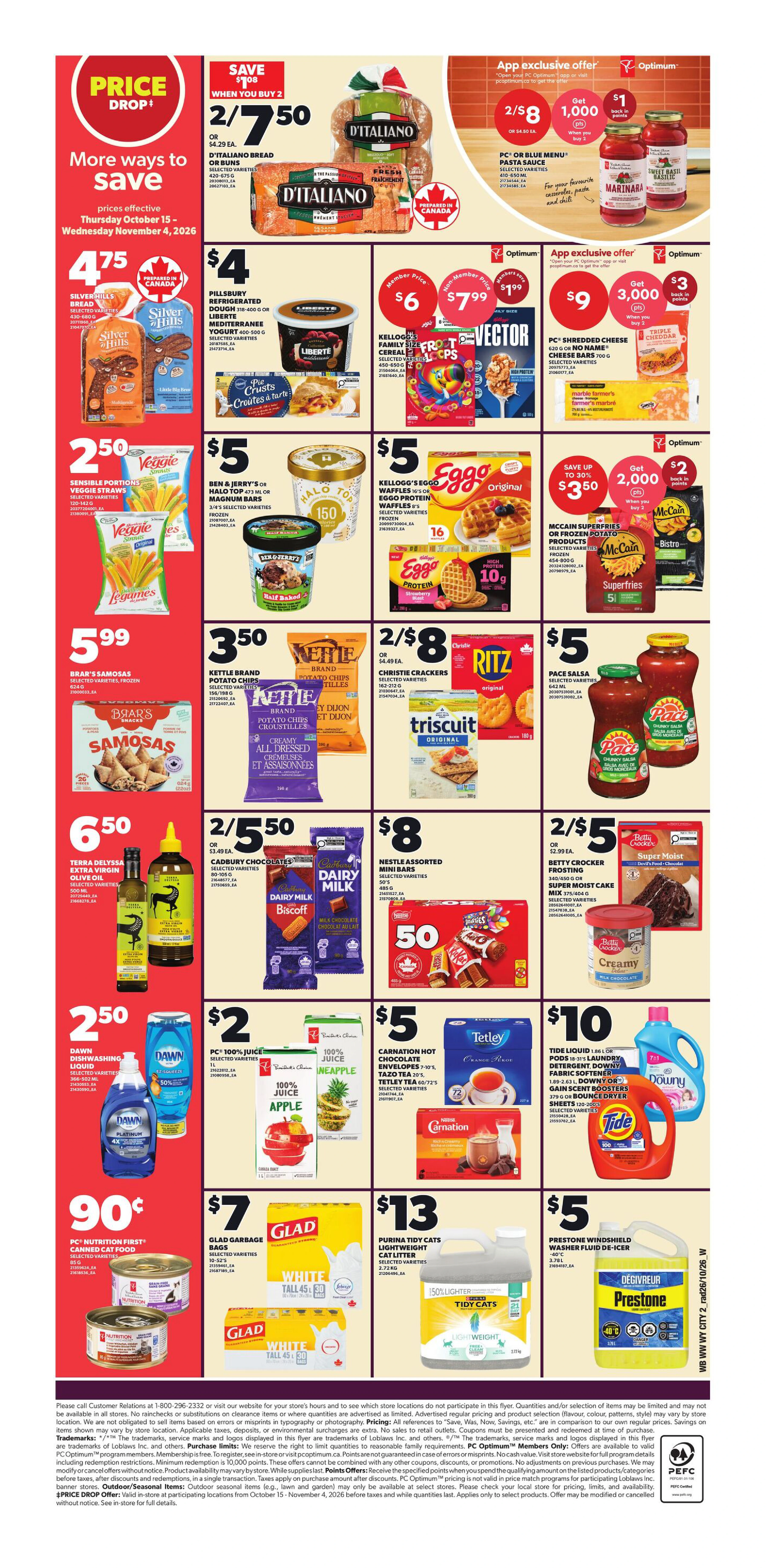 Loblaws City Market Weekly Flyer - Valid Thursday, October 29 - Wednesday, November 04 - Page 2