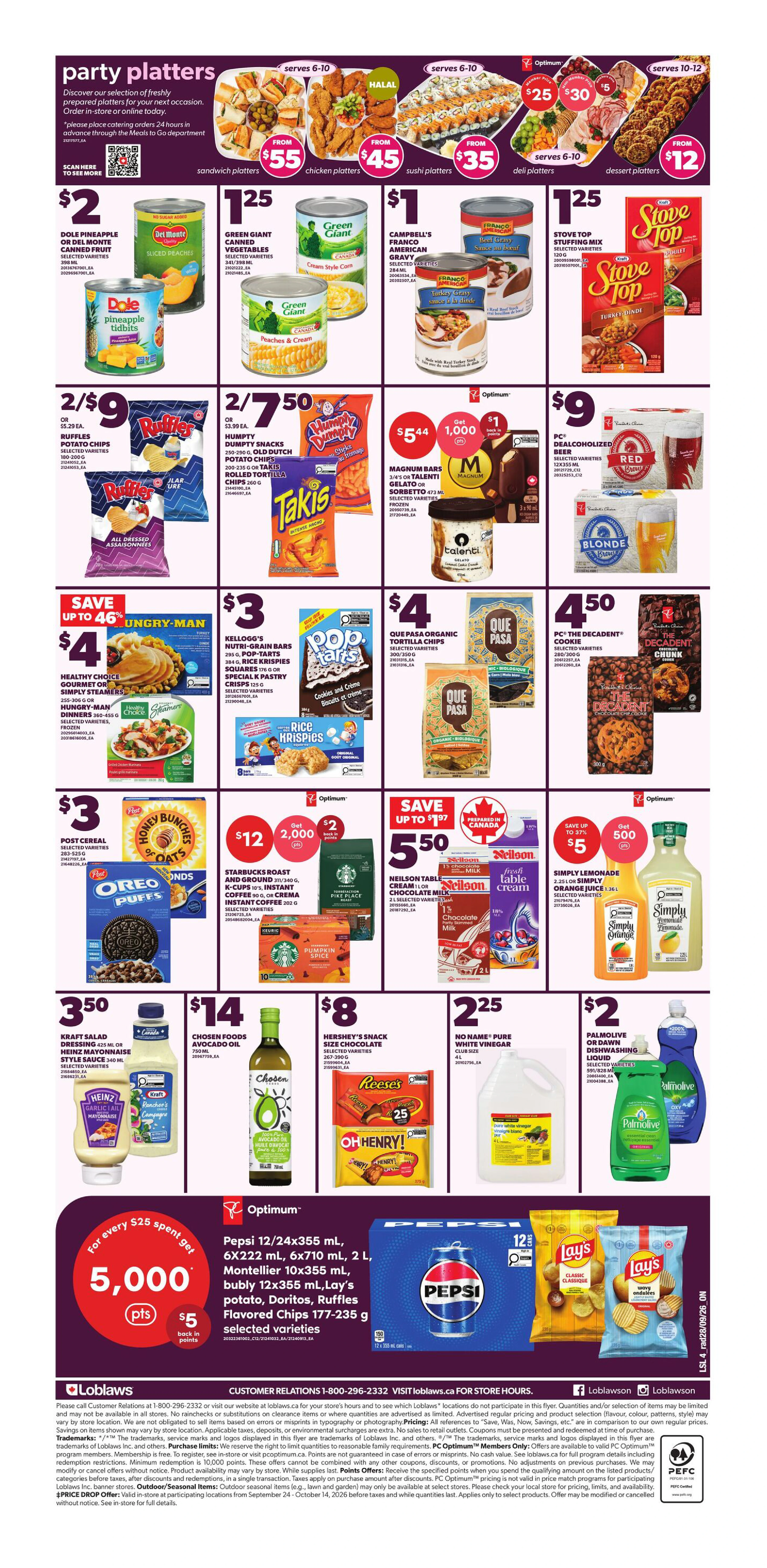 Loblaws Ontario Weekly Flyer - Valid Thursday, October 1 - Wednesday, October 7 - Page 2