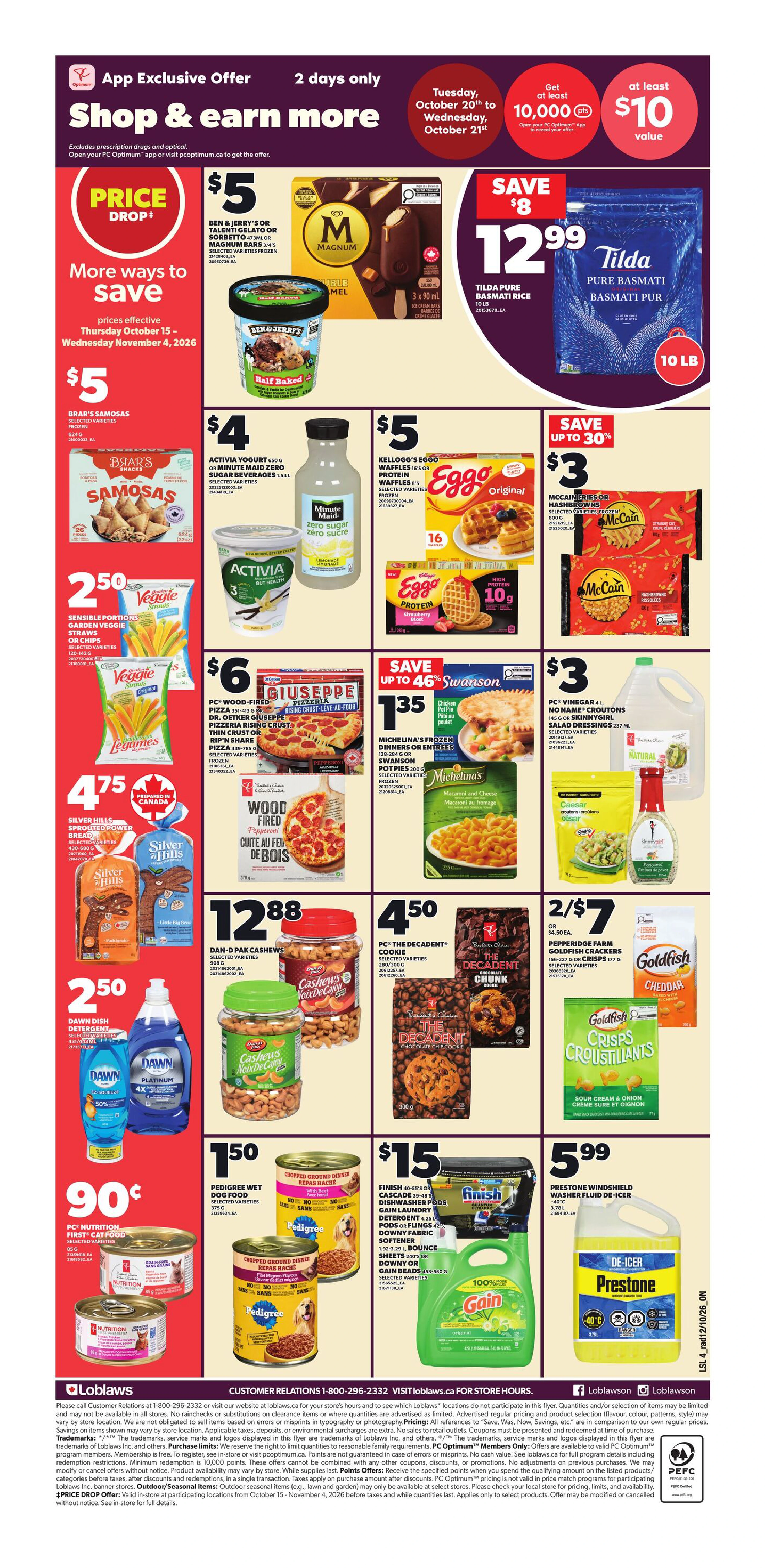 Loblaws Ontario Weekly Flyer - Valid Thursday, October 15 - Wednesday, October 21 - Page 2