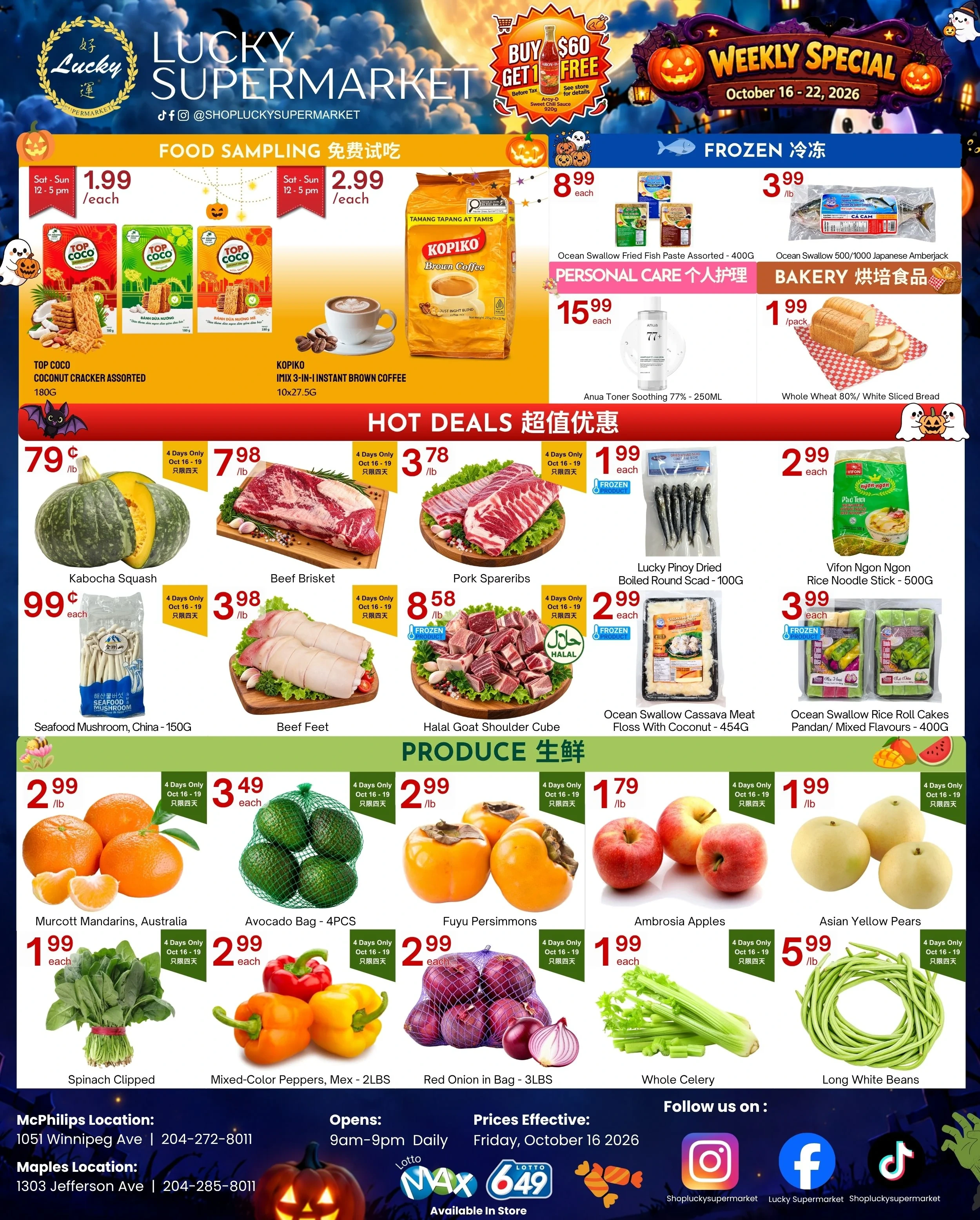 Lucky Supermarket Winnipeg Weekly Flyer - Page 1
