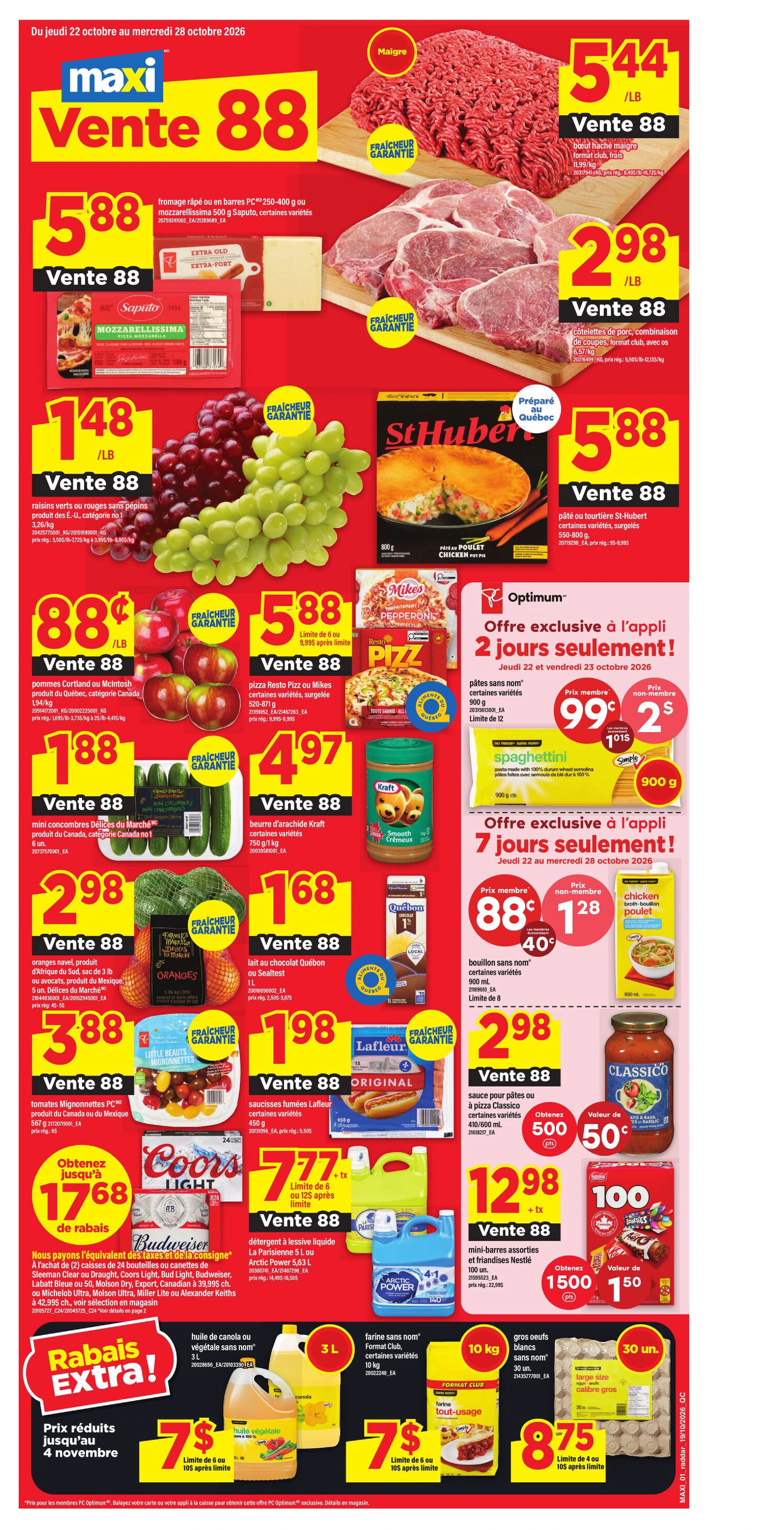 Maxi Weekly Flyer - Valid Thursday, October 22 - Wednesday, October 28 - Page 1
