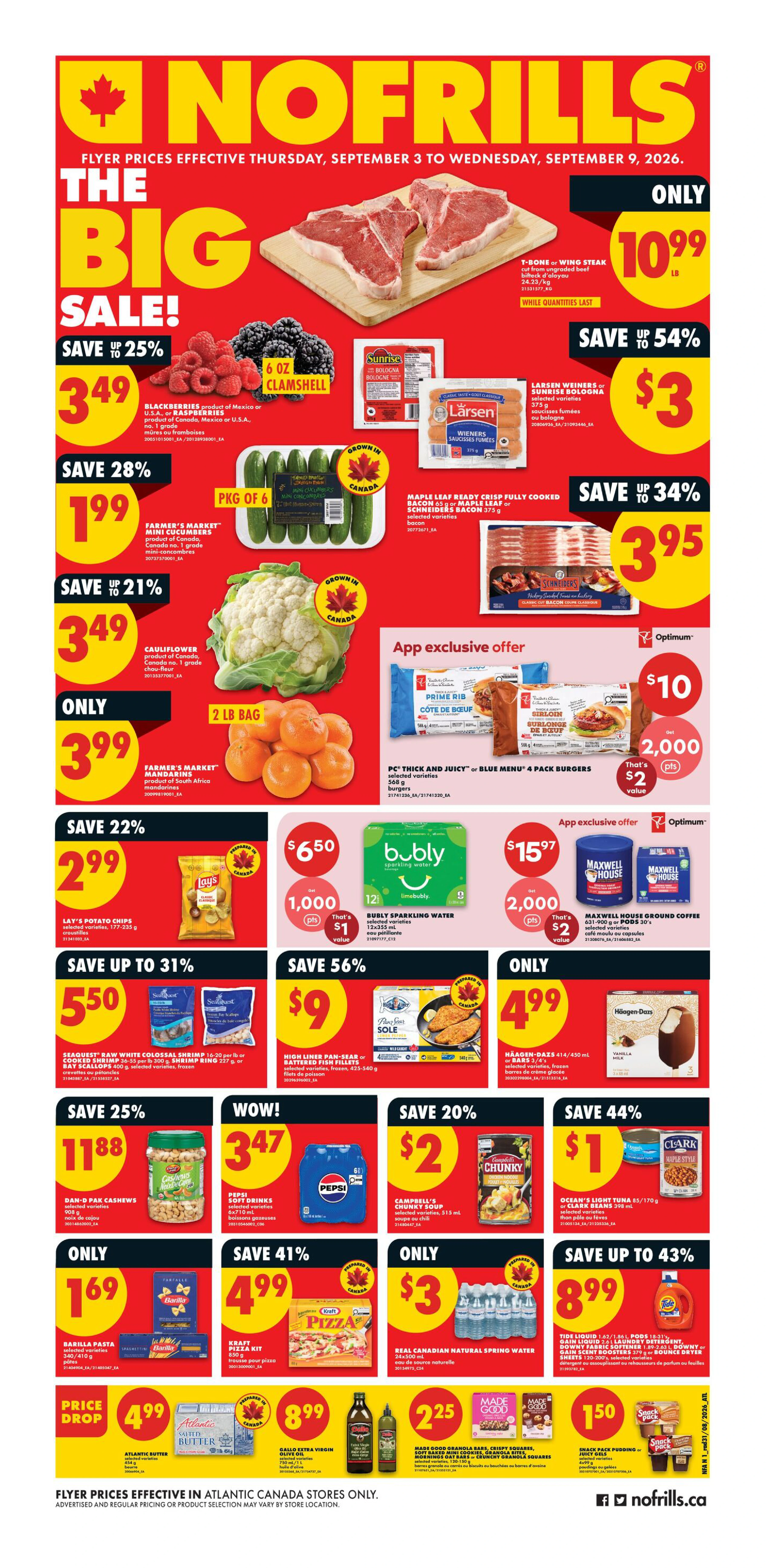 No Frills Atlantic Weekly Flyer - Valid Thursday, September 03 - Wednesday, September 09 - Page 1