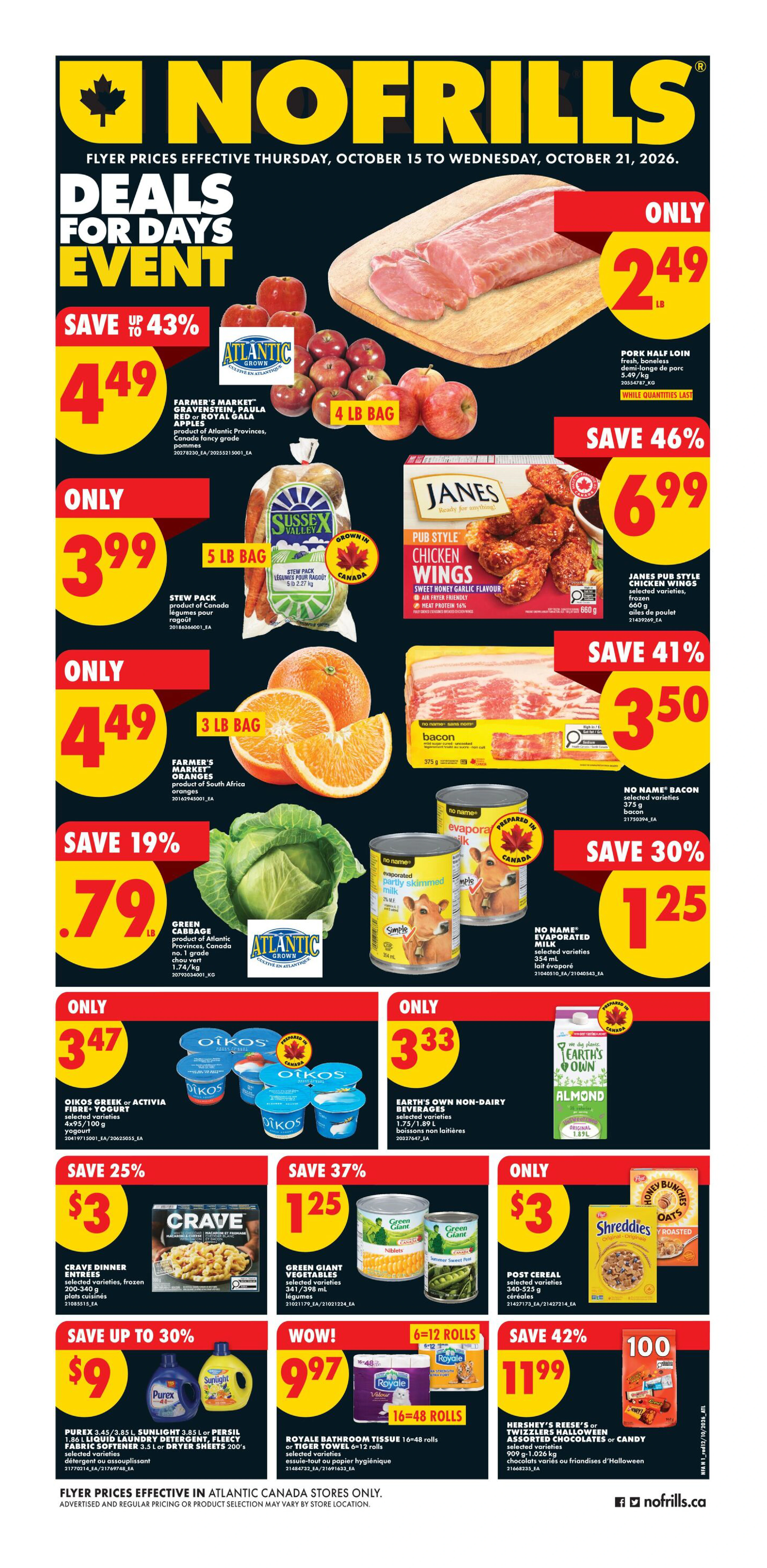 No Frills Atlantic Weekly Flyer - Valid Thursday, October 15- Wednesday, October 21 - Page 2