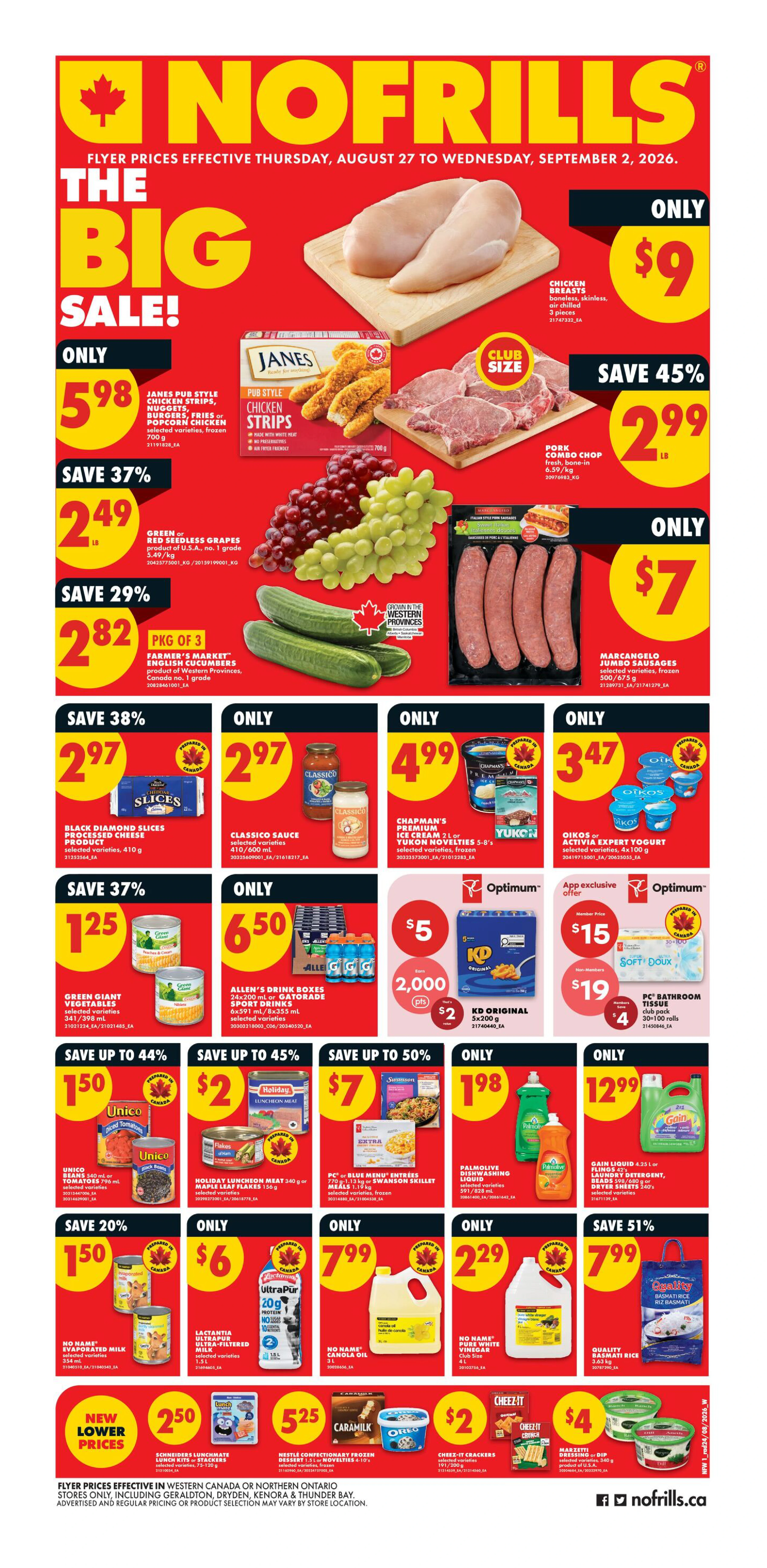 No Frills West Weekly Flyer - Valid Thursday, August 27 - Wednesday, September 02 - Page 1