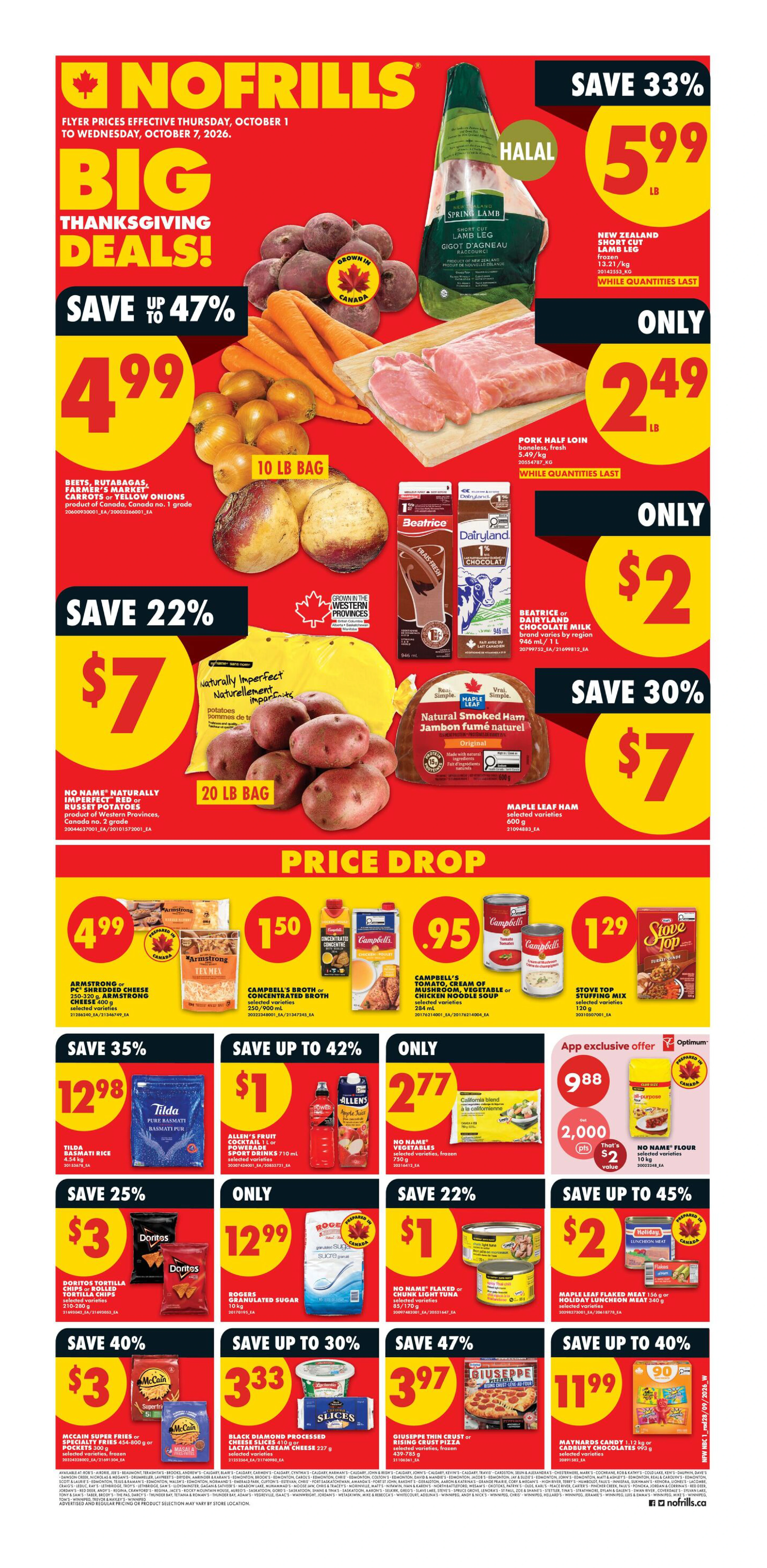 No Frills West Weekly Flyer - Valid Thursday, October 1 - Wednesday, October 7 - Page 1
