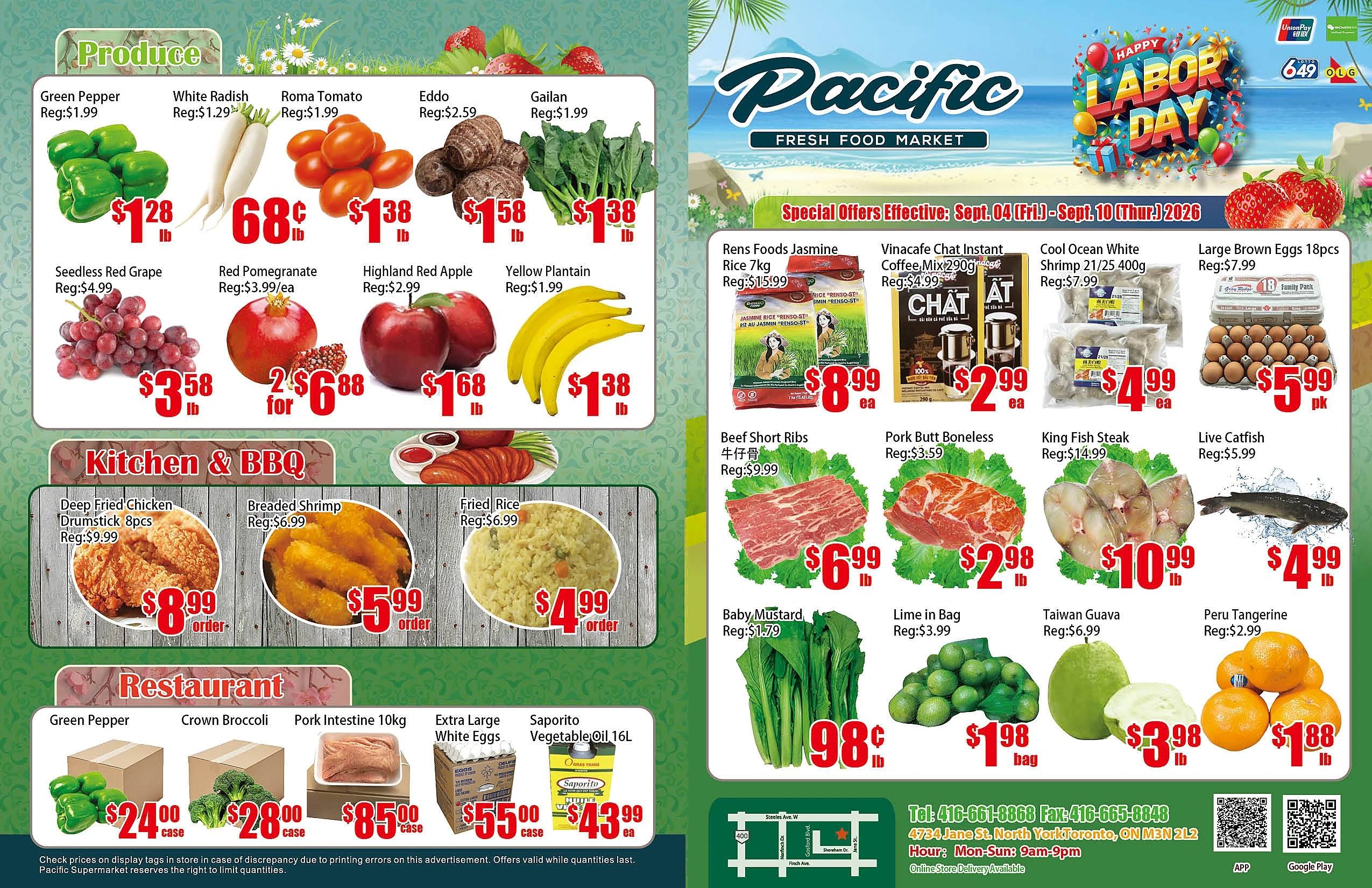 Pacific Fresh Food Market North York Weekly Flyer - Page 1
