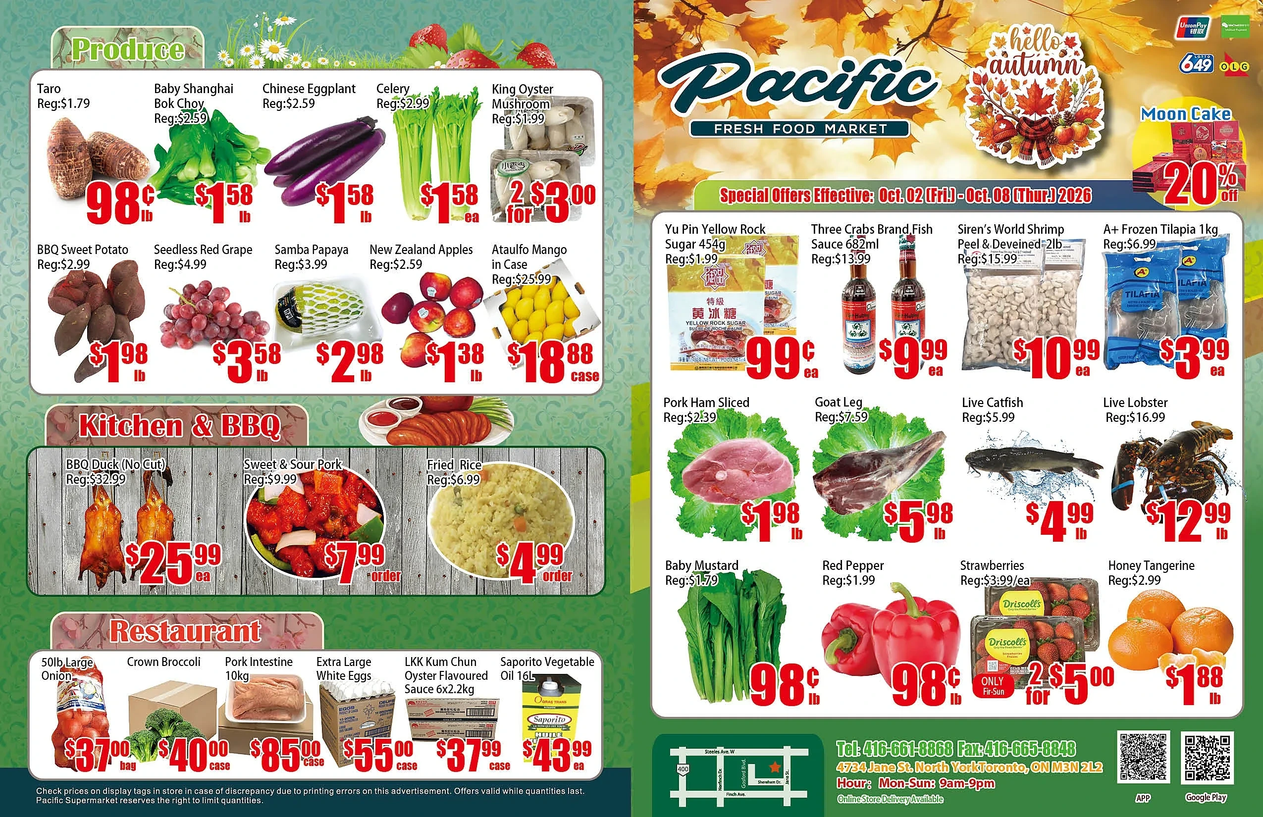 Pacific Fresh Food Market North York Weekly Flyer - Page 1