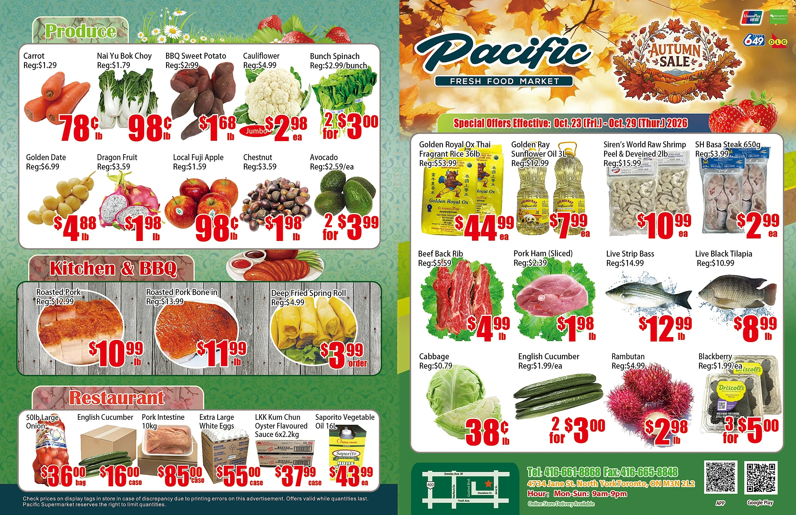 Pacific Fresh Food Market North York Weekly Flyer - Page 1