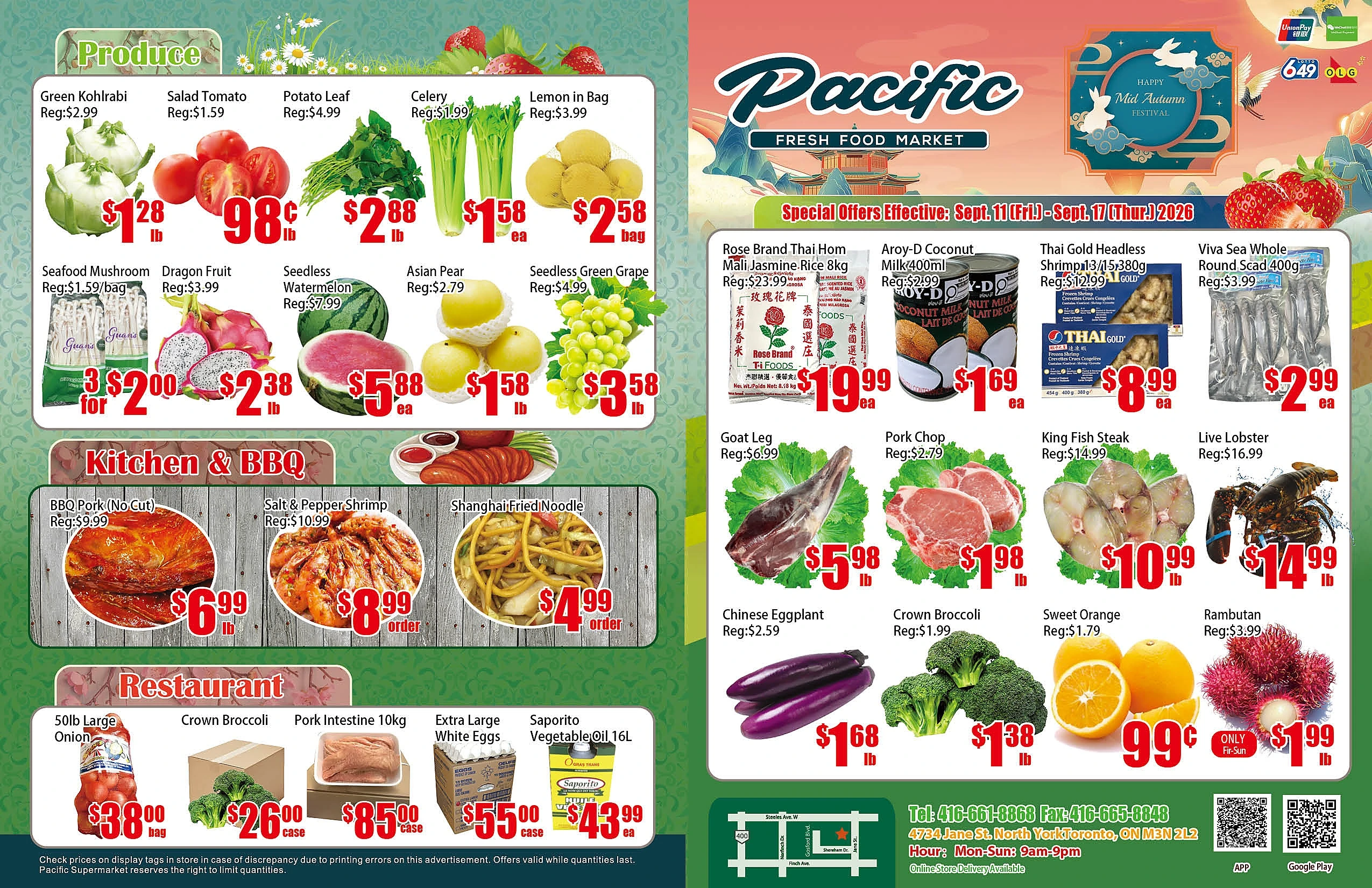 Pacific Fresh Food Market North York Weekly Flyer - Page 1