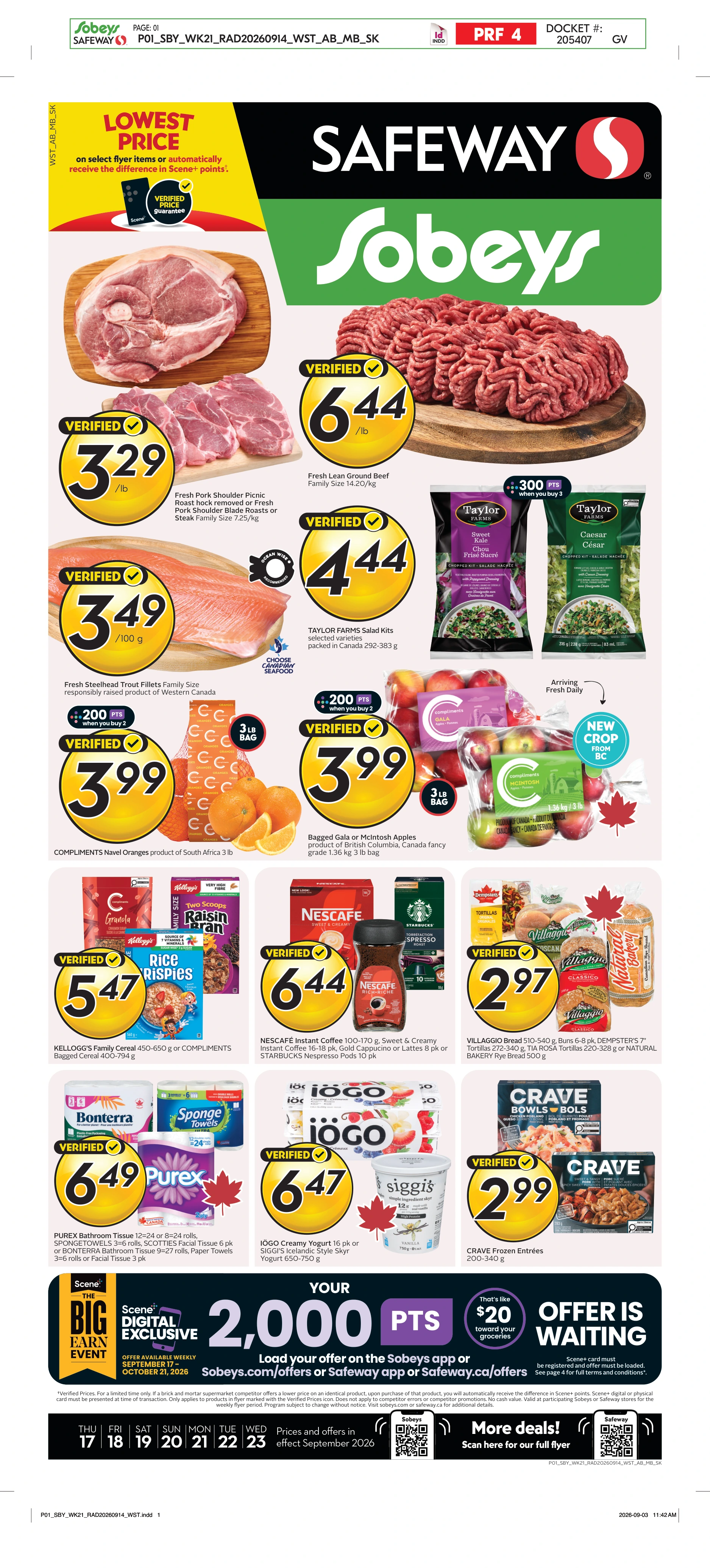 Safeway Alberta Weekly eFlyer 09/17 - 09/23 - Page 1
