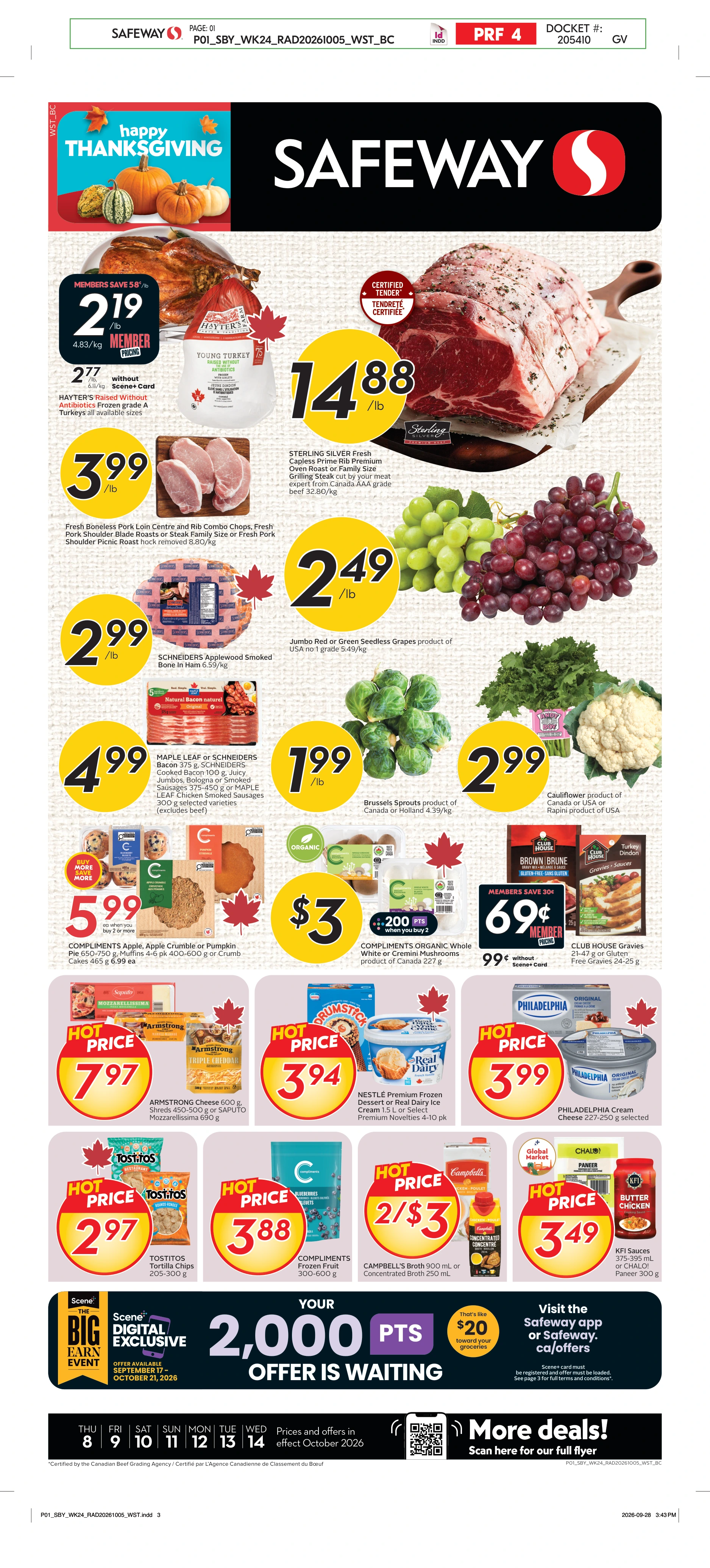 Safeway BC Weekly eFlyer 10/08 -10/14 - Page 1