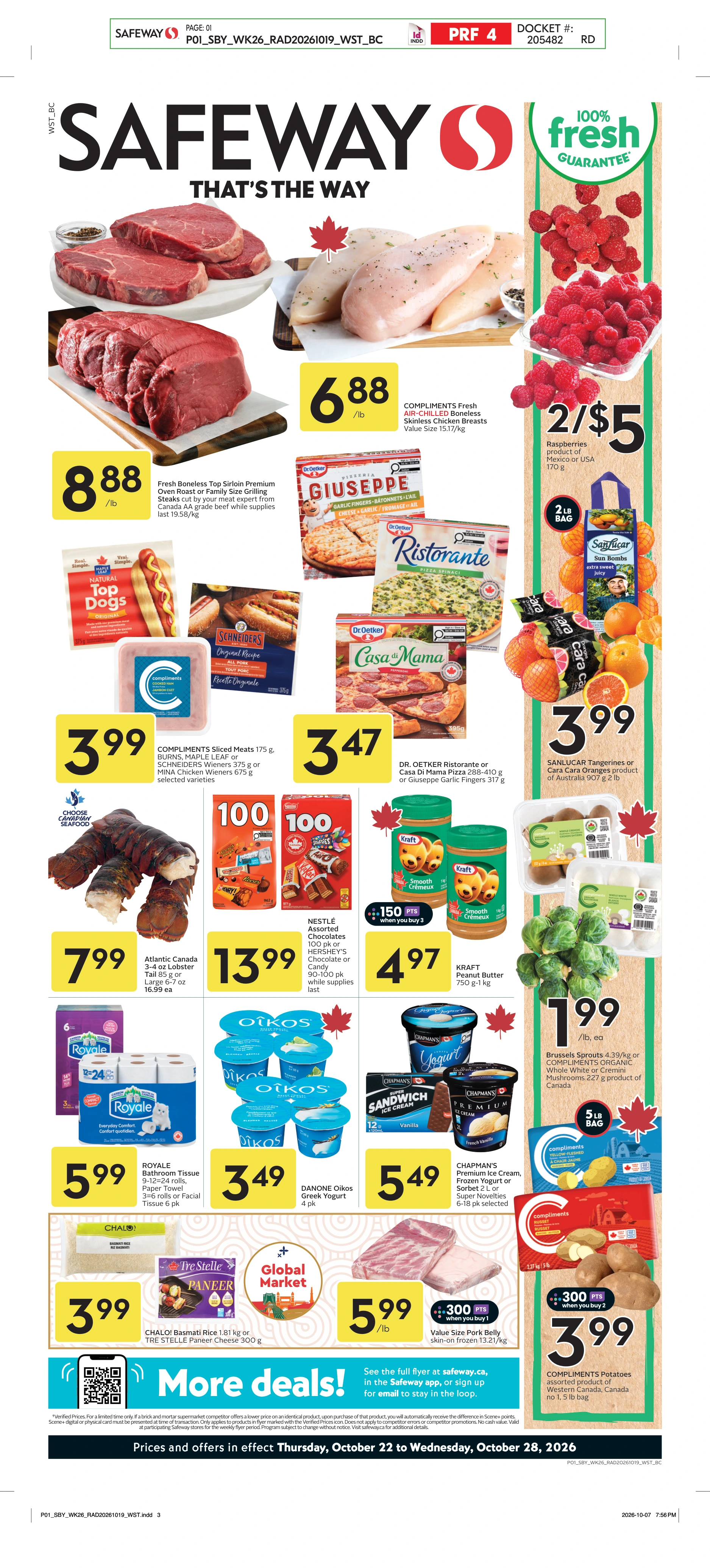 Safeway BC Weekly eFlyer 10/22 -10/28 - Page 1