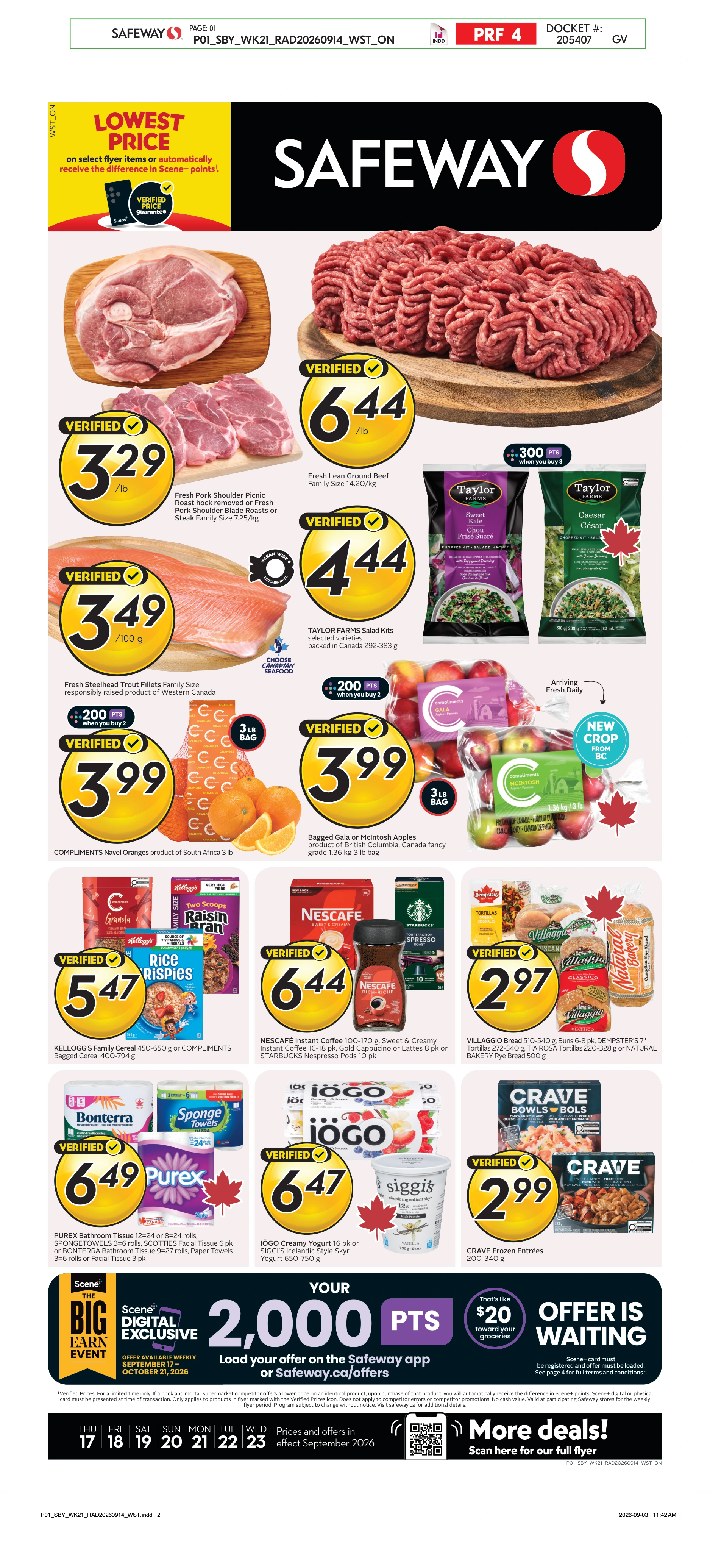 Safeway SK Weekly eFlyer 09/17 - 09/23 - Page 1