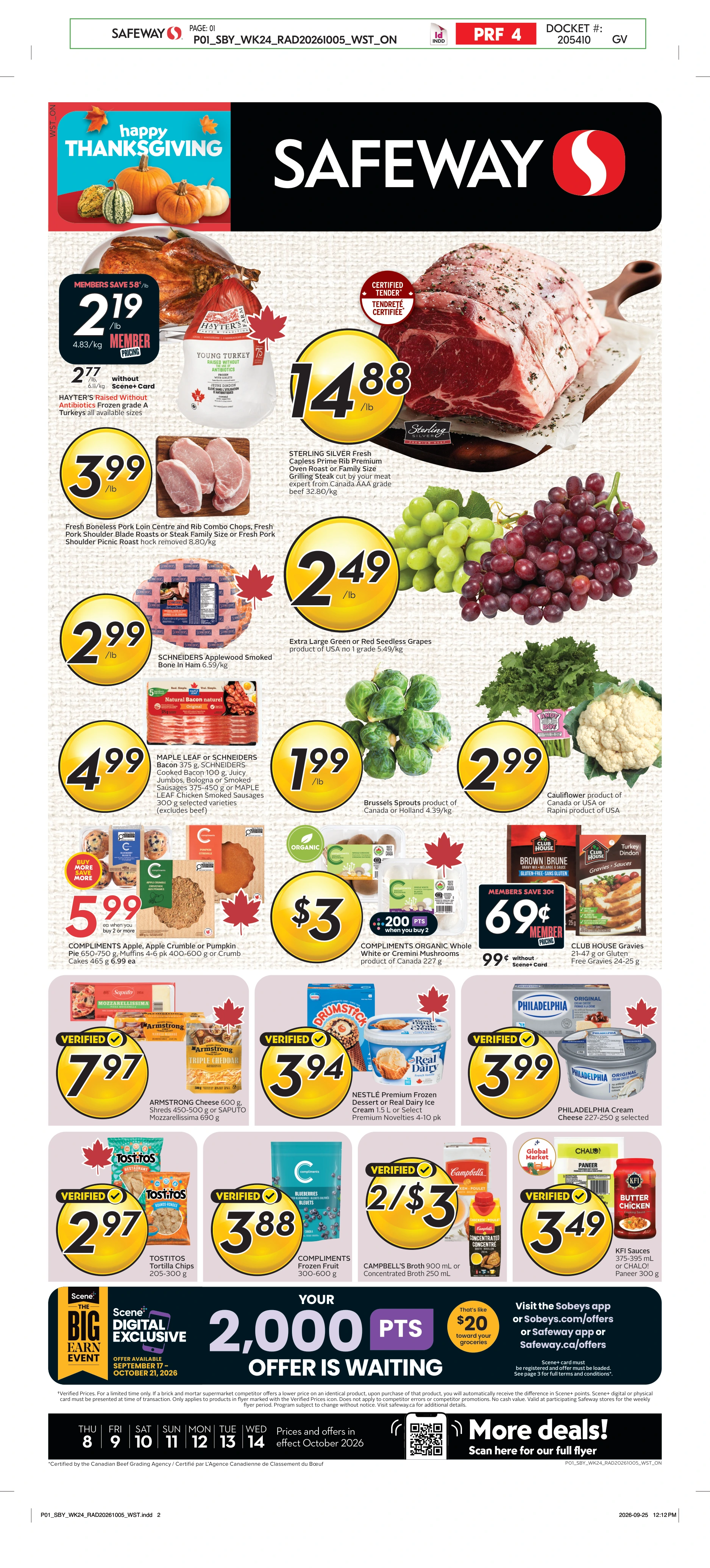 Safeway SK Weekly eFlyer 10/08 -10/14 - Page 1