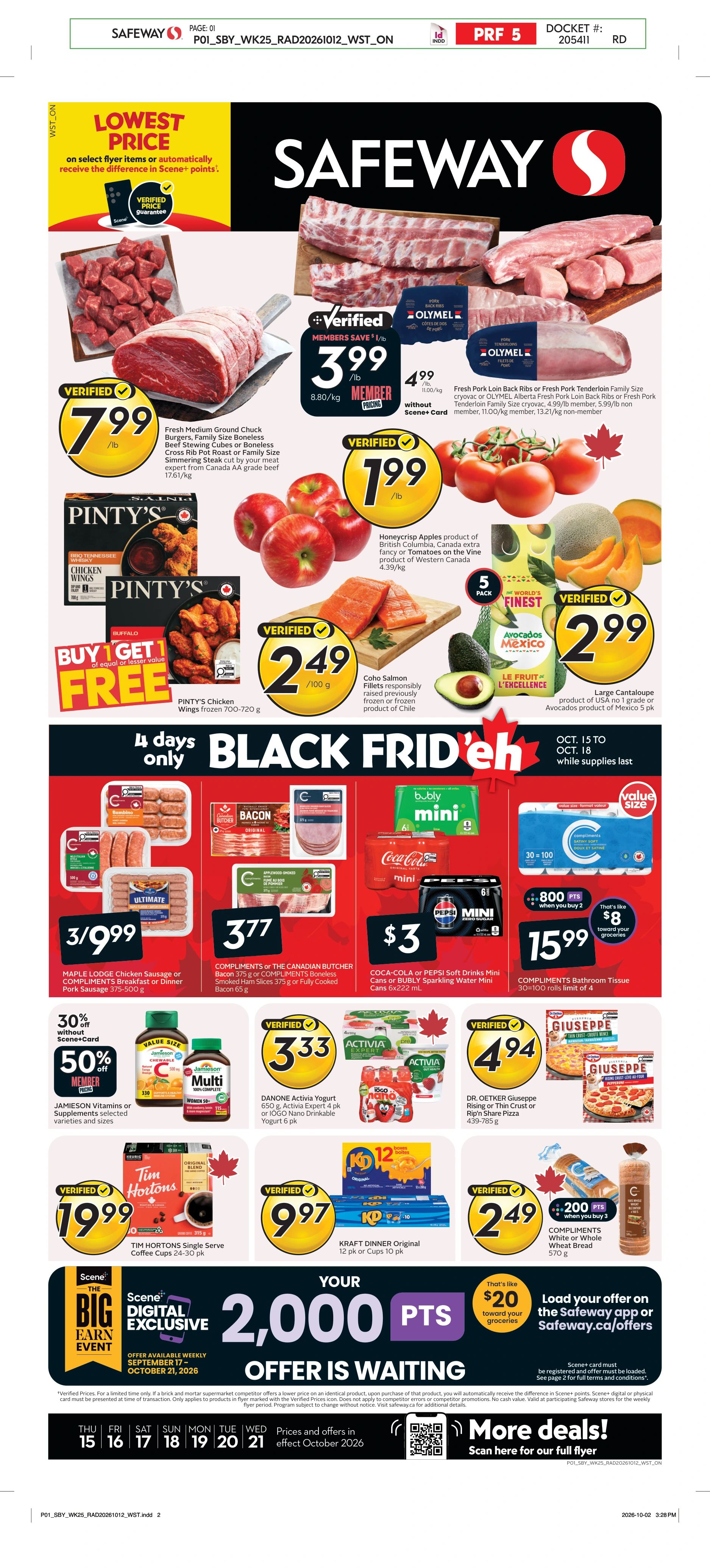 Safeway SK Weekly eFlyer 10/15 -10/21 - Page 1