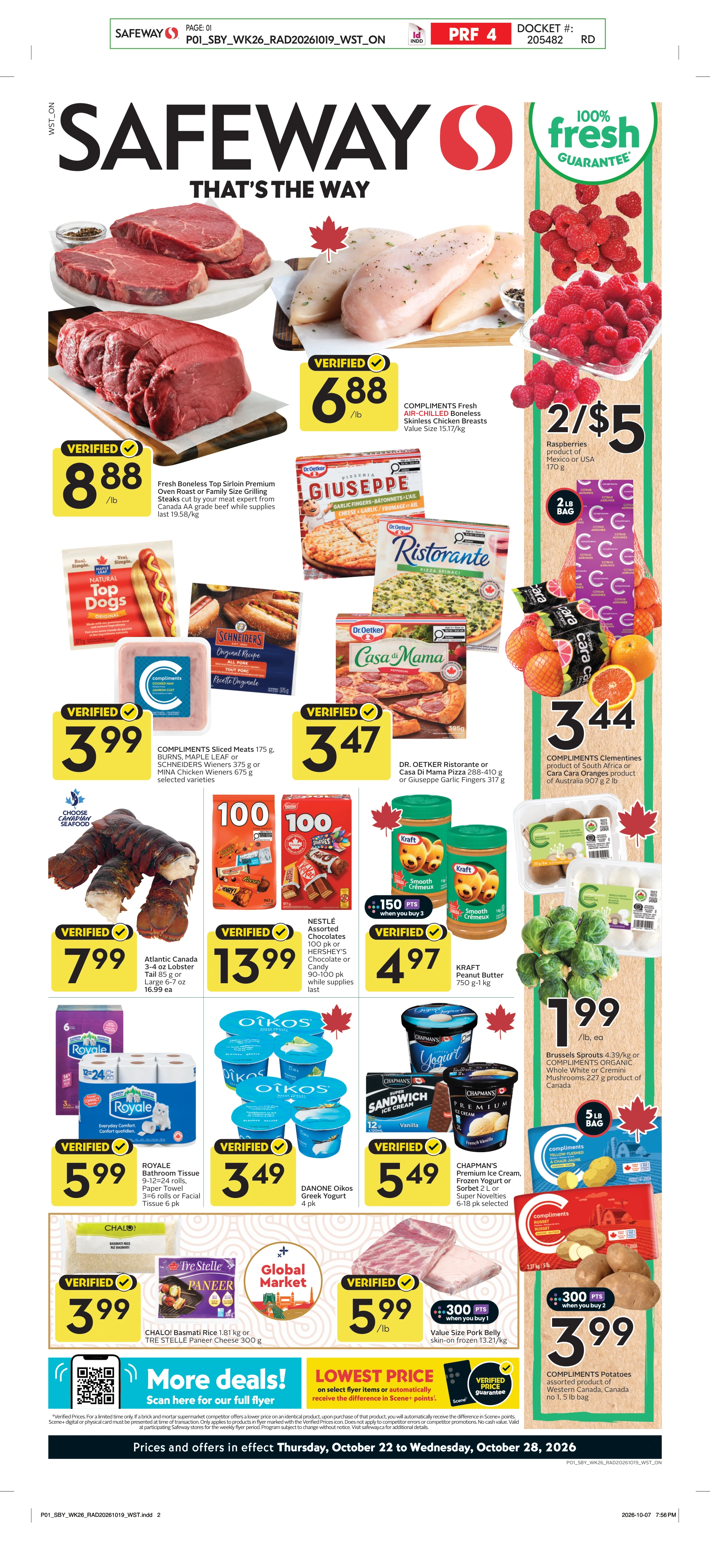 Safeway SK Weekly eFlyer 10/22 -10/28 - Page 1